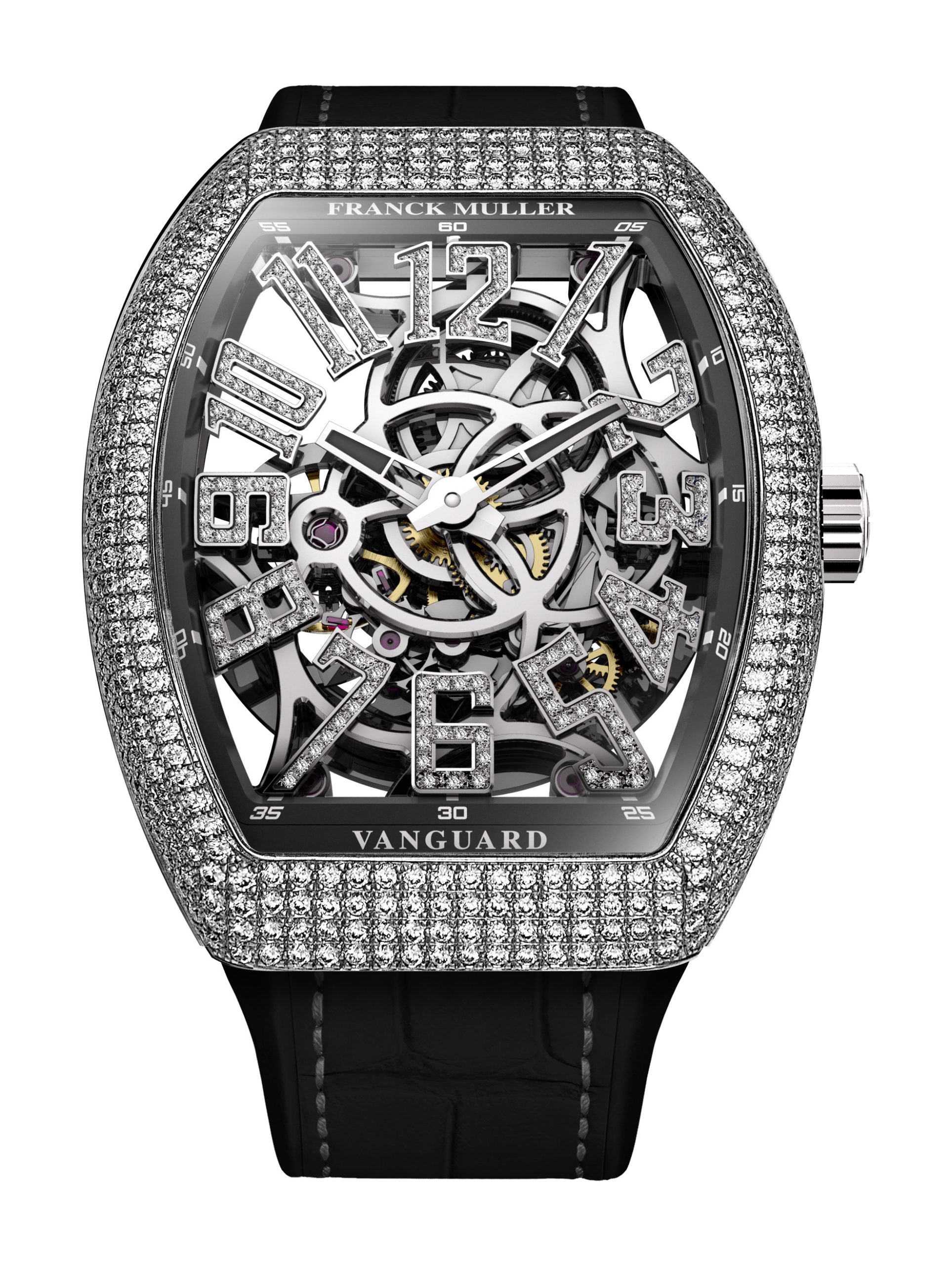 Franck Muller Vanguard™ Slim Skeleton luxury timepiece - detailed view