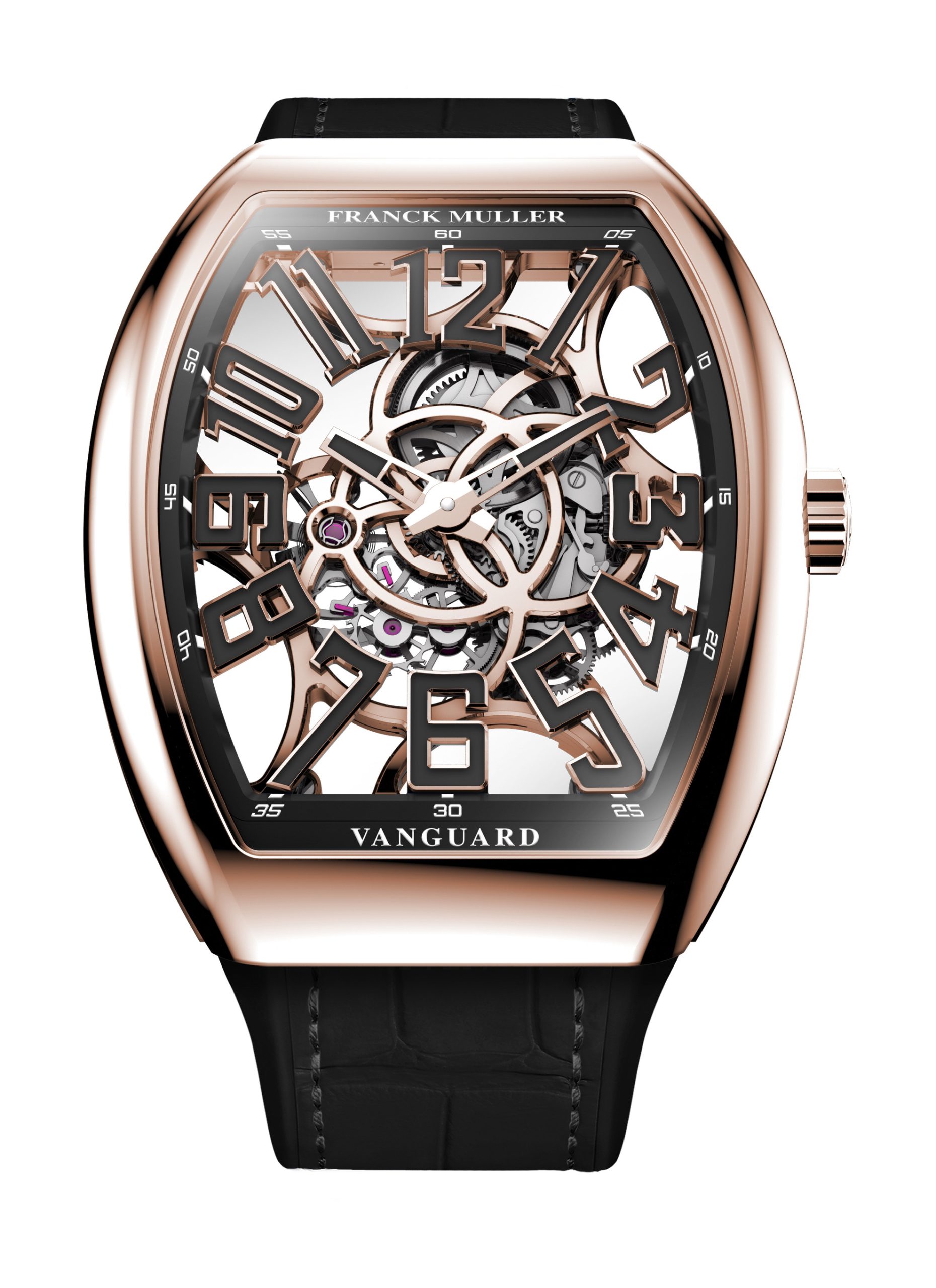 Franck Muller Vanguard™ Slim Skeleton luxury timepiece - detailed view