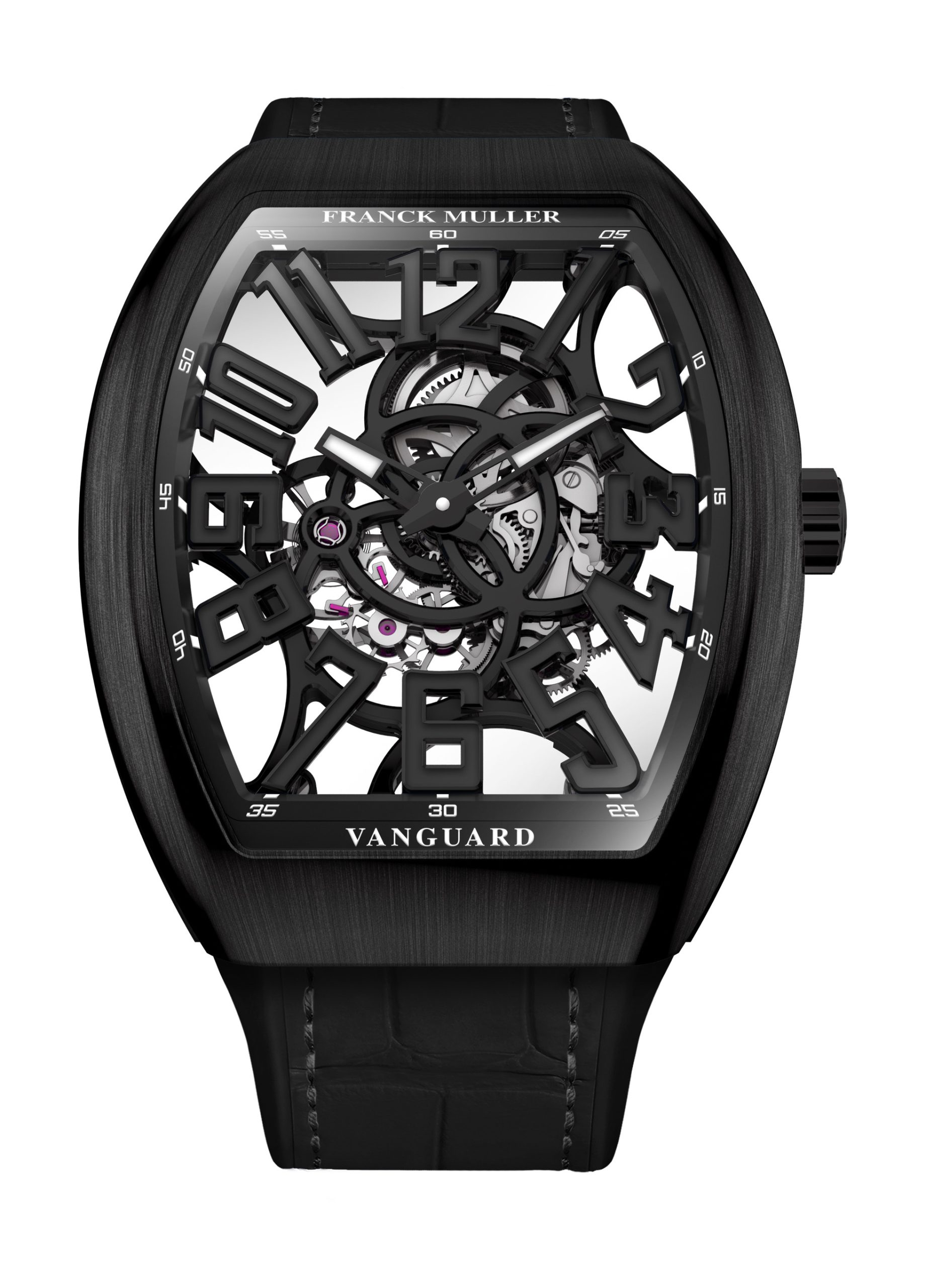 Franck Muller Vanguard™ Slim Skeleton luxury timepiece - detailed view