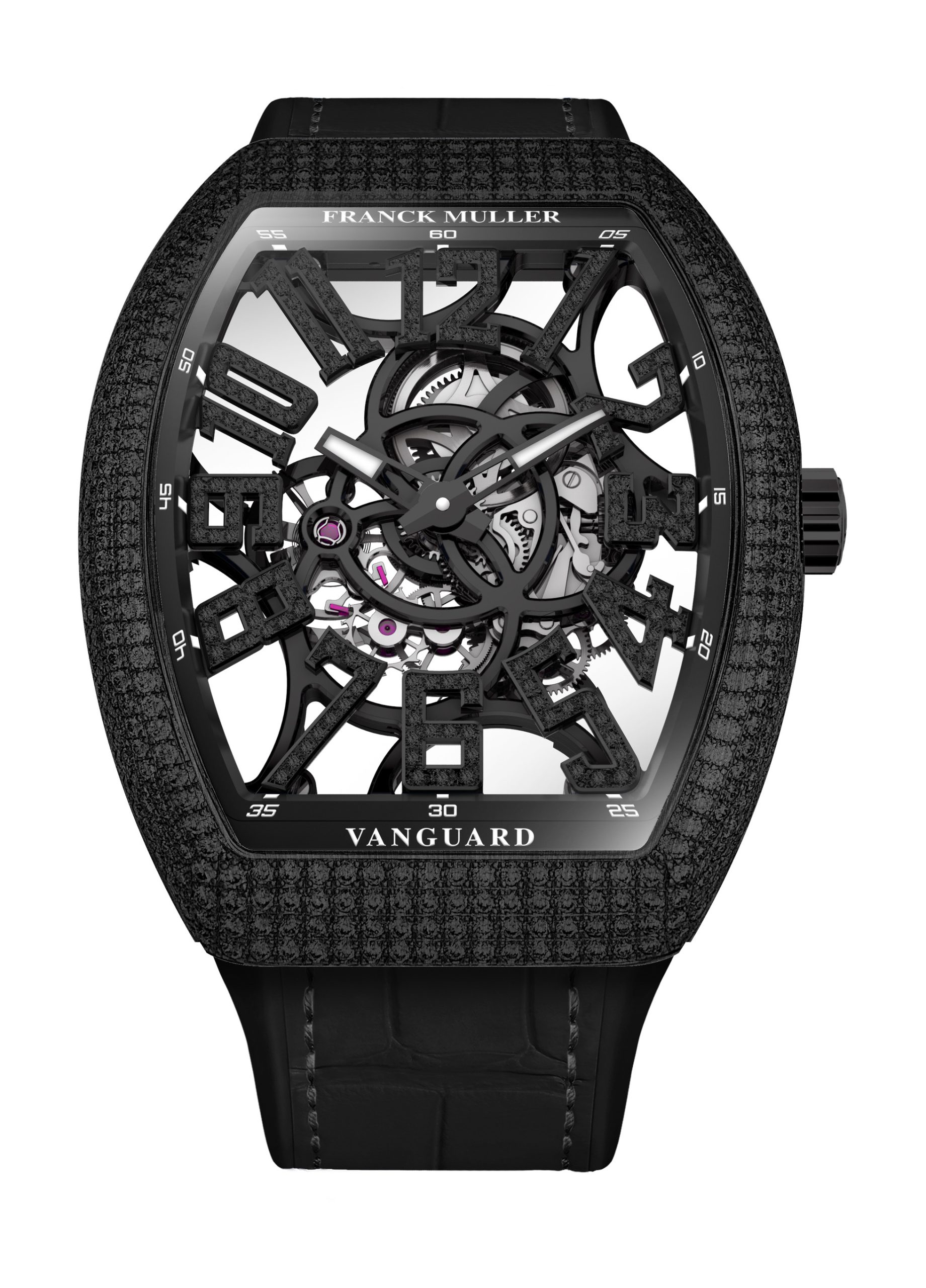 Franck Muller Vanguard™ Slim Skeleton luxury timepiece - detailed view