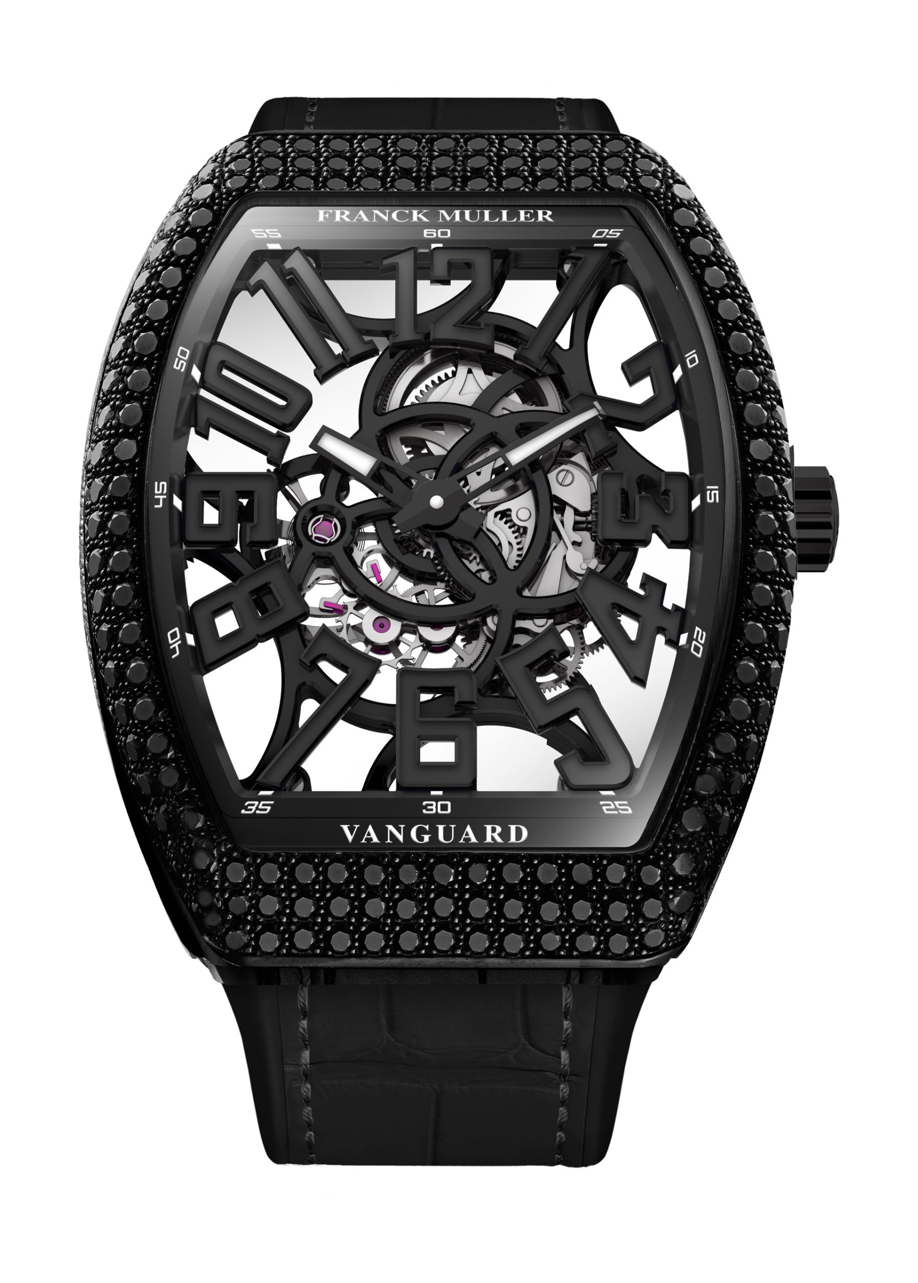 Franck Muller Vanguard™ Slim Skeleton luxury timepiece - detailed view