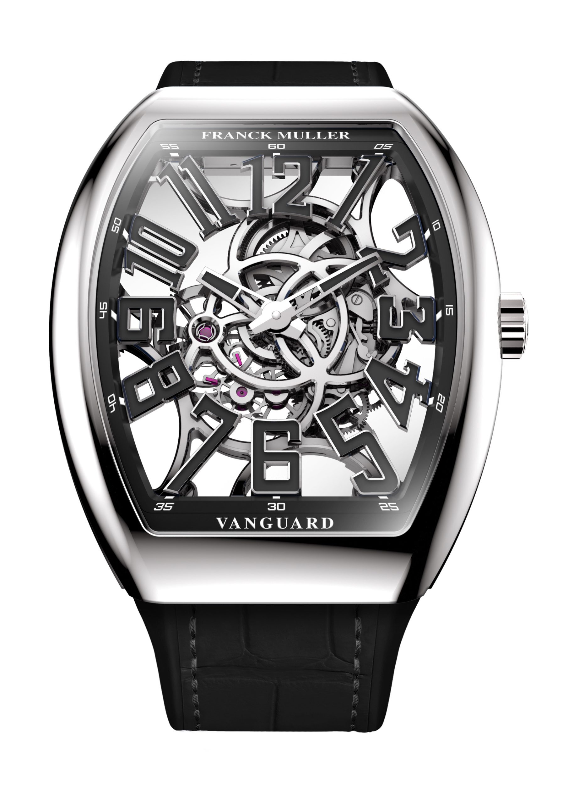 Franck Muller Vanguard™ Slim Skeleton luxury timepiece - detailed view