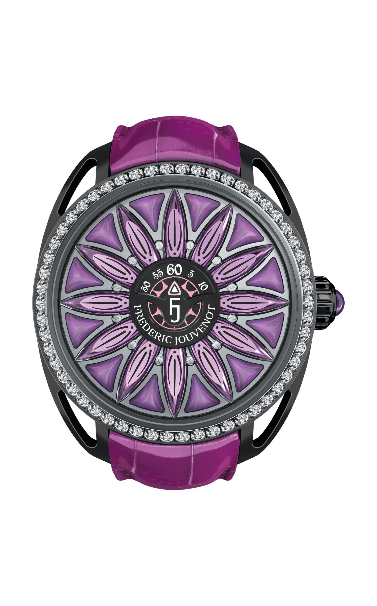 Frederic Jouvenot Surya Titanium DLC luxury timepiece - detailed view