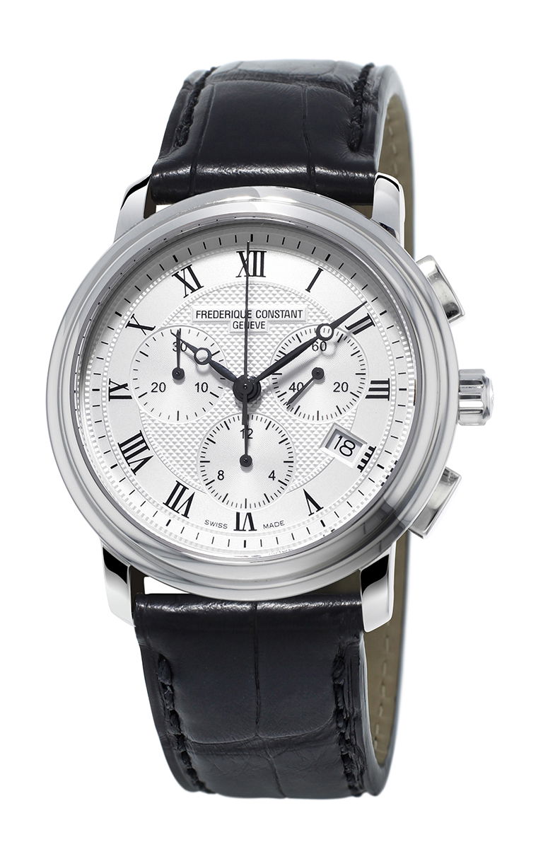 Frederique Constant Classics Chronograph Quartz luxury timepiece - detailed view