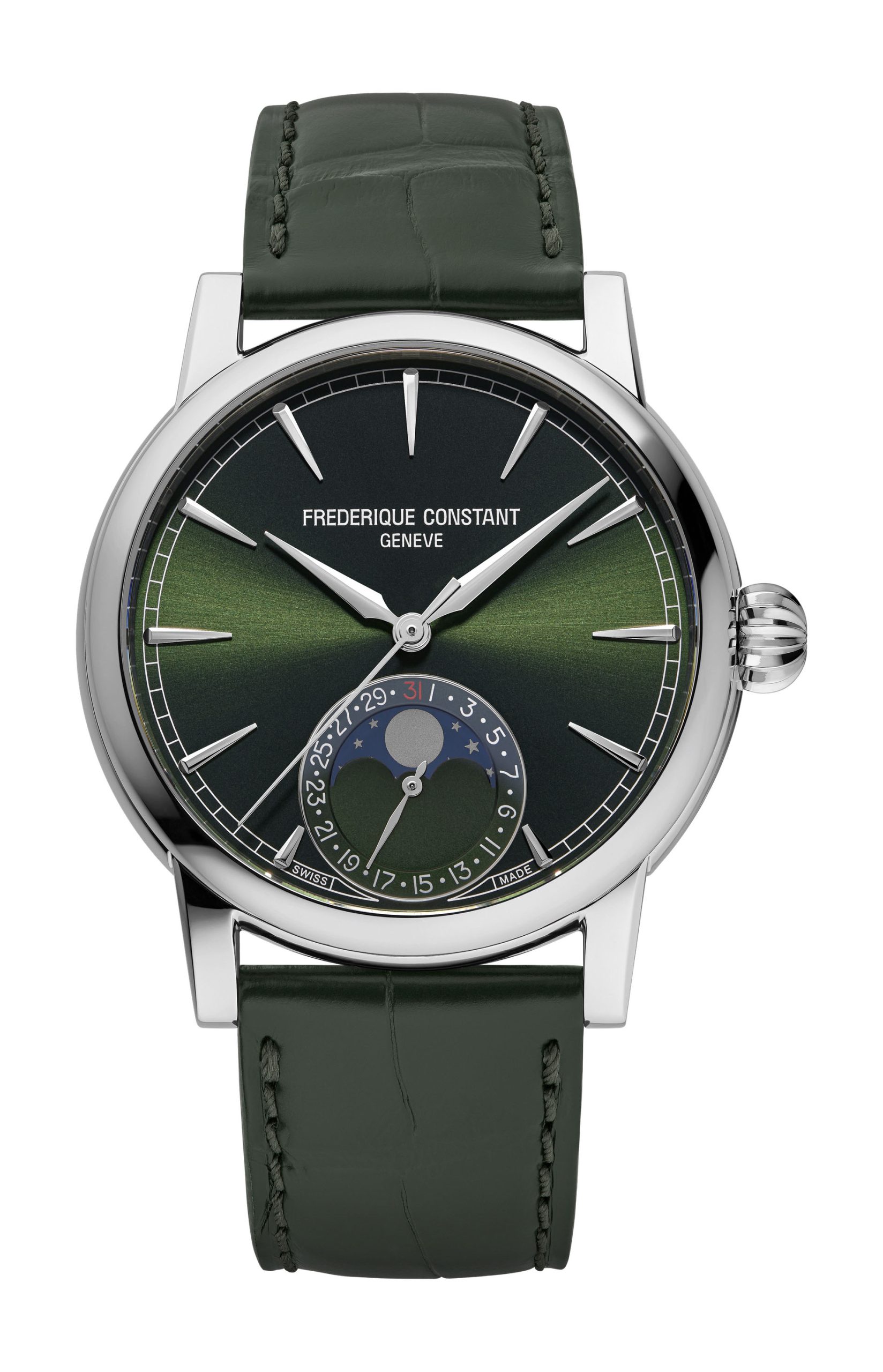Frederique Constant Classic Moonphase Date Manufacture luxury timepiece - detailed view