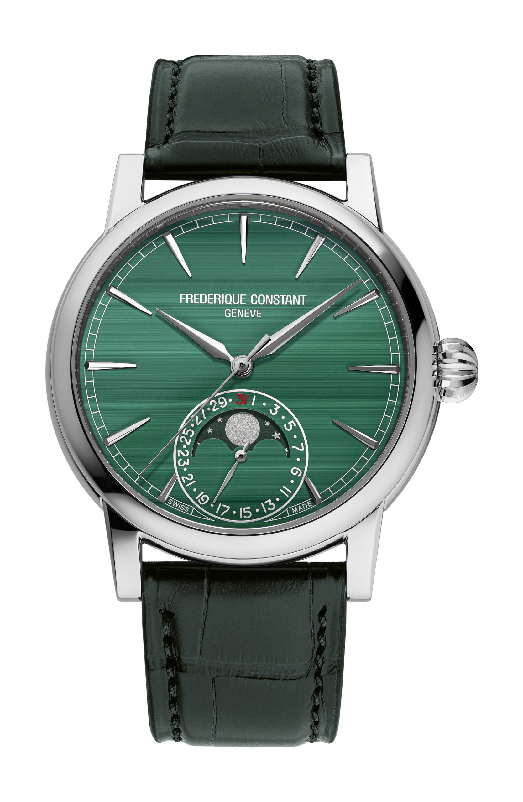 Frederique Constant Classic Moonphase Date Manufacture luxury timepiece - detailed view