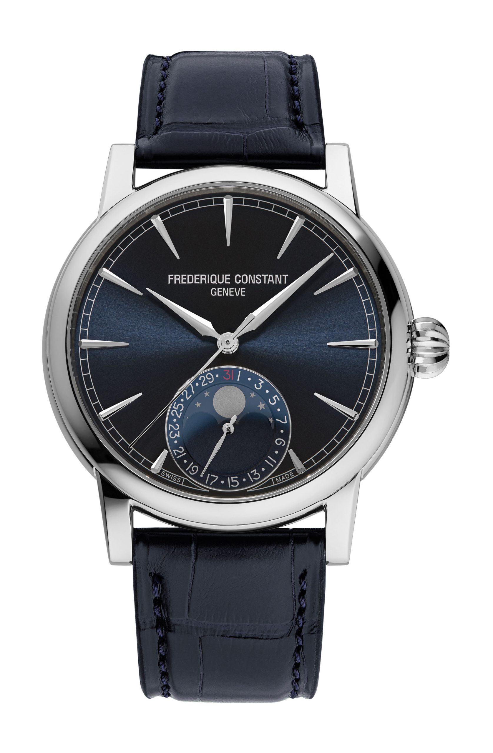 Frederique Constant Classic Moonphase Date Manufacture luxury timepiece - detailed view