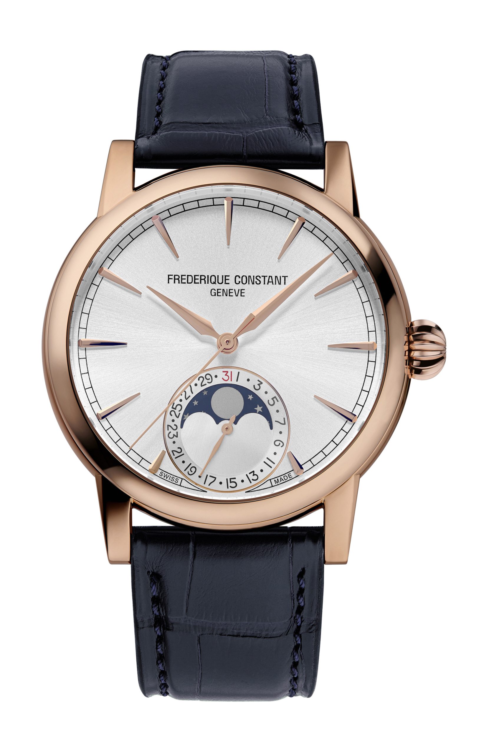 Frederique Constant Classic Moonphase Date Manufacture luxury timepiece - detailed view