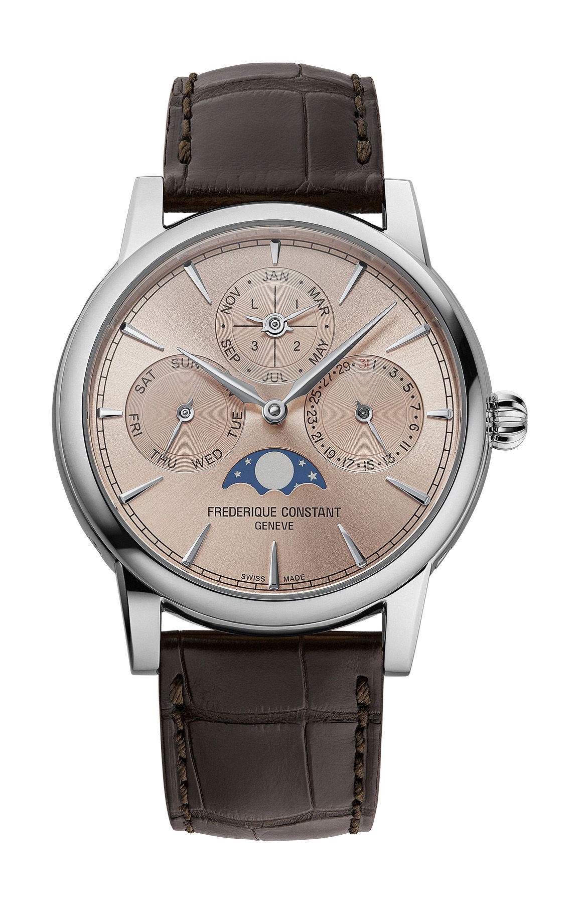 Frederique Constant Classic Perpetual Calendar Manufacture luxury timepiece - detailed view
