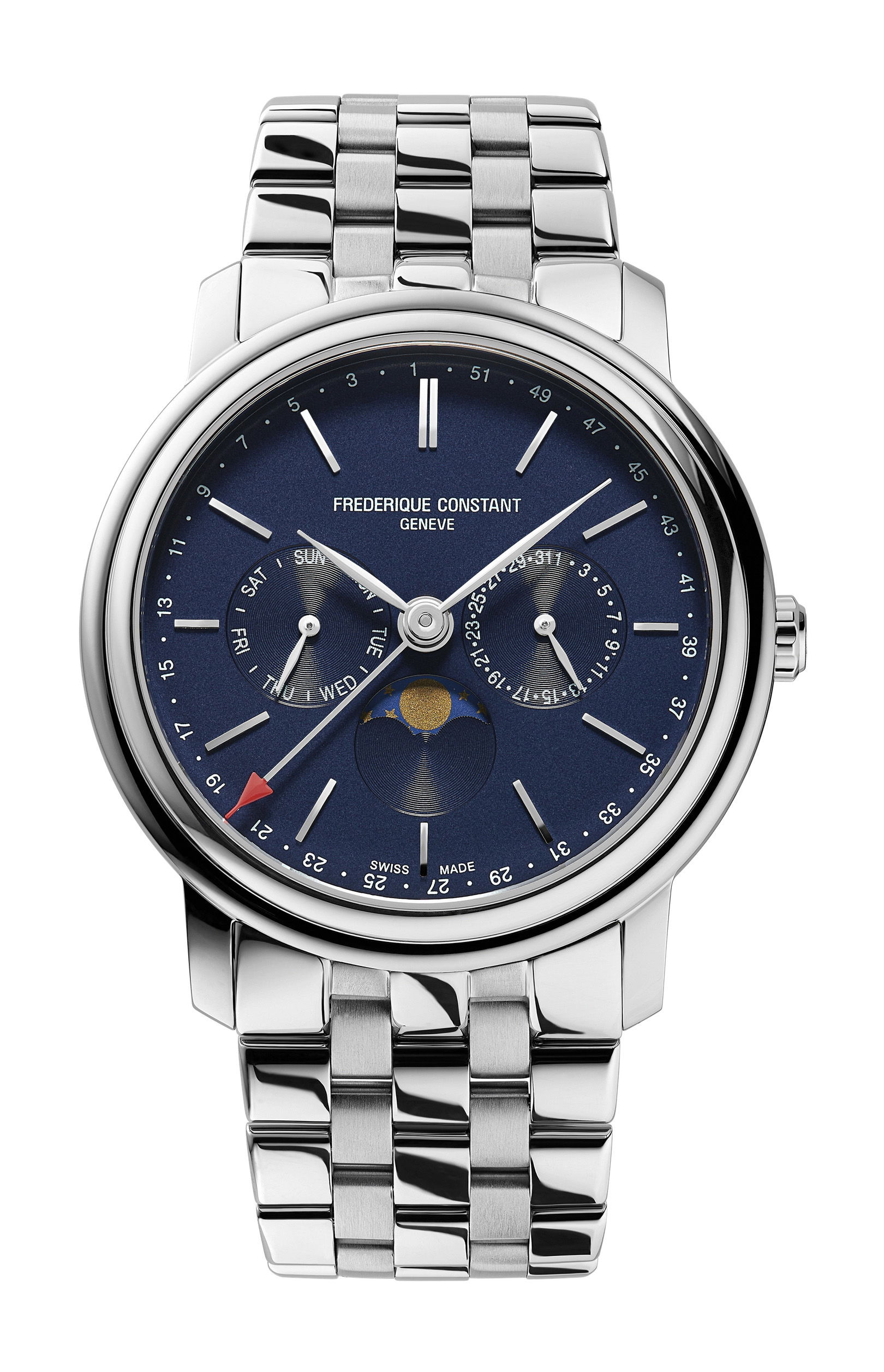 Frederique Constant Classics Index Business Timer luxury timepiece - detailed view