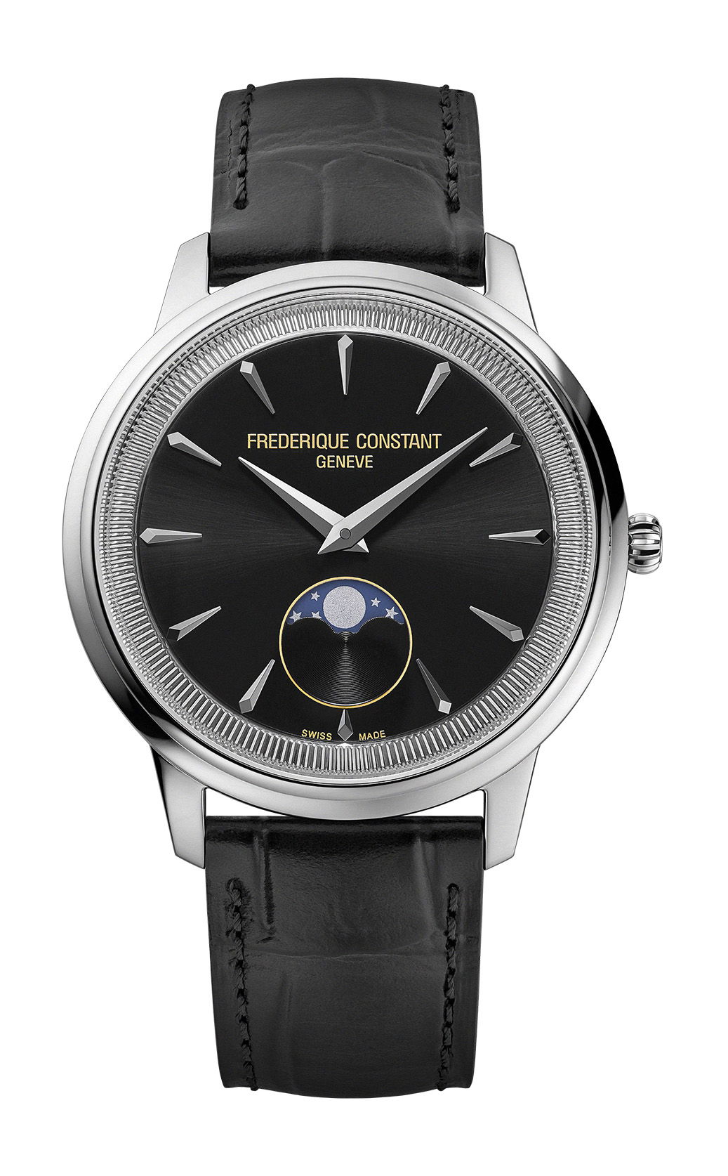 Frederique Constant Classics Moneta Moonphase luxury timepiece - detailed view