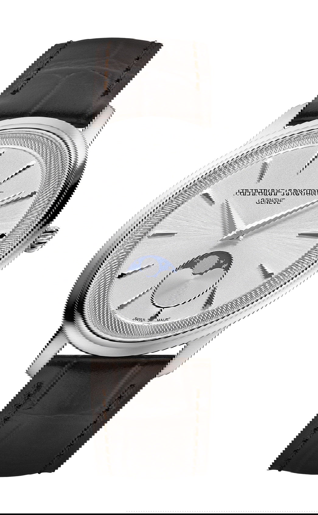 Frederique Constant Classics Moneta Moonphase luxury timepiece - detailed view