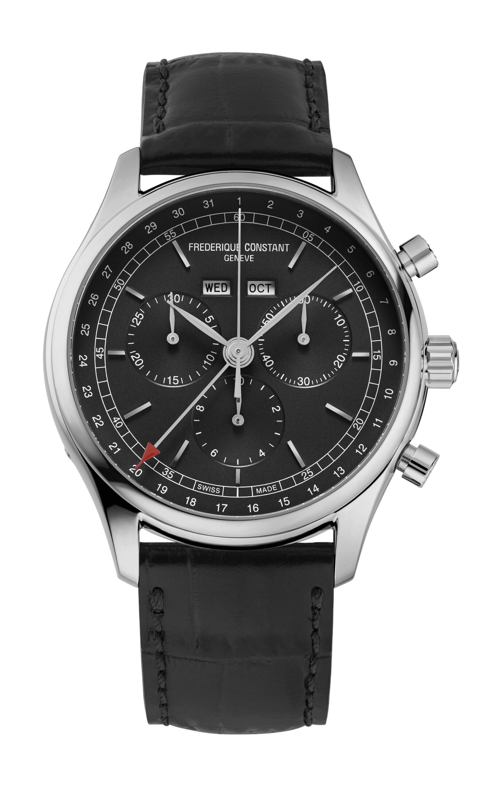 Frederique Constant Classics Quartz Chronograph Triple Calendar luxury timepiece - detailed view