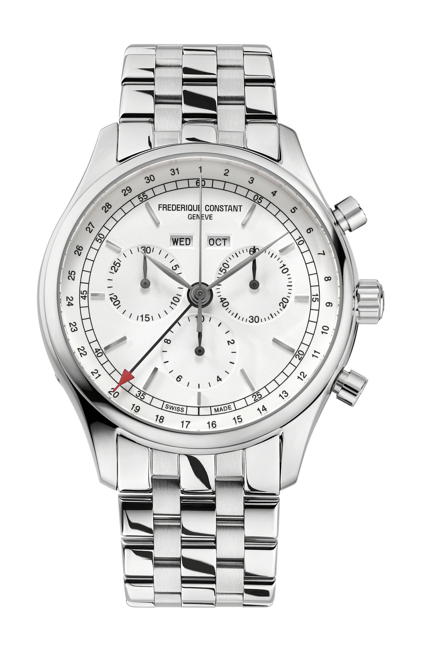 Frederique Constant Classics Quartz Chronograph Triple Calendar luxury timepiece - detailed view
