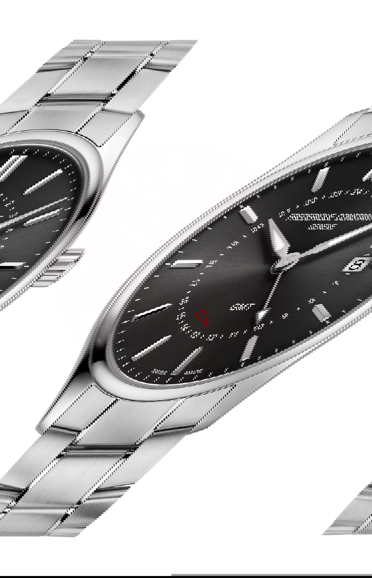 Frederique Constant Classics Quartz GMT luxury timepiece - detailed view