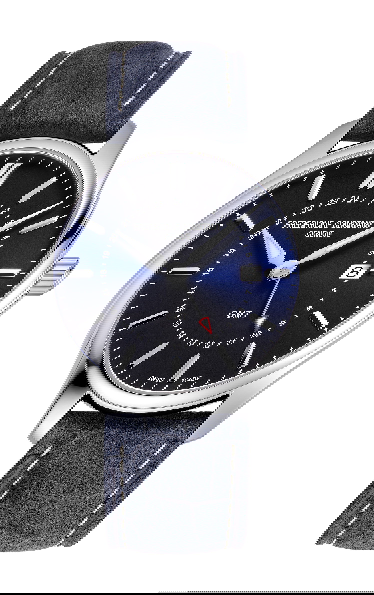 Frederique Constant Classics Quartz GMT luxury timepiece - detailed view