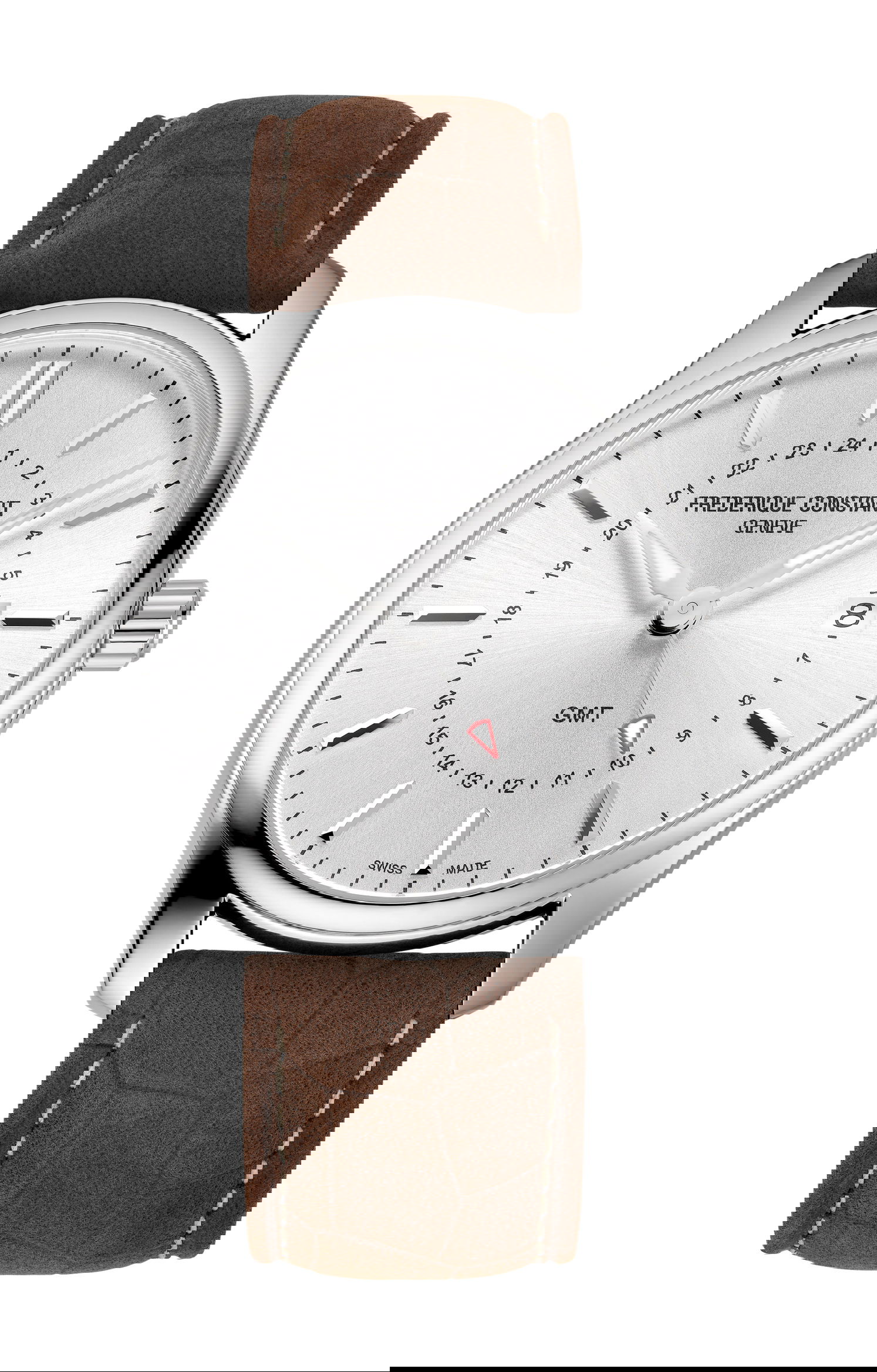 Frederique Constant Classics Quartz GMT luxury timepiece - detailed view