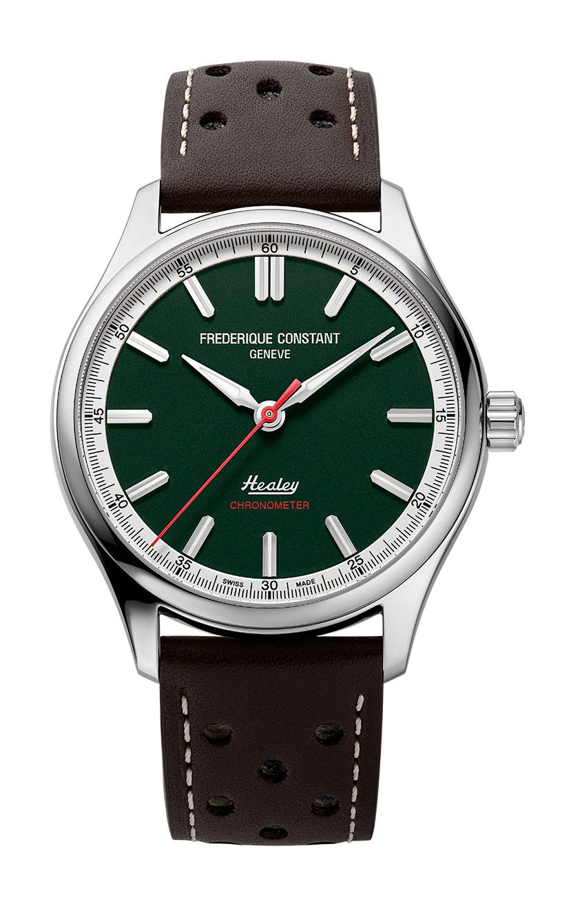 Frederique Constant Classics Vintage Rally Healey Automatic COSC luxury timepiece - detailed view