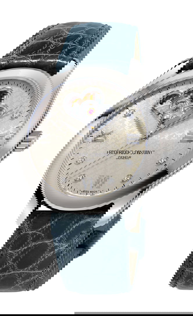 Frederique Constant DOUBLE HEART BEAT luxury timepiece - detailed view