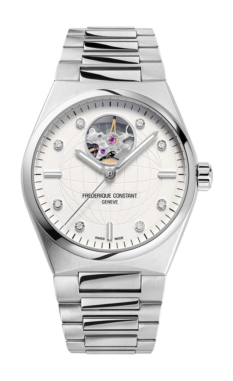 Frederique Constant Highlife Ladies Automatic Heart Beat luxury timepiece - detailed view