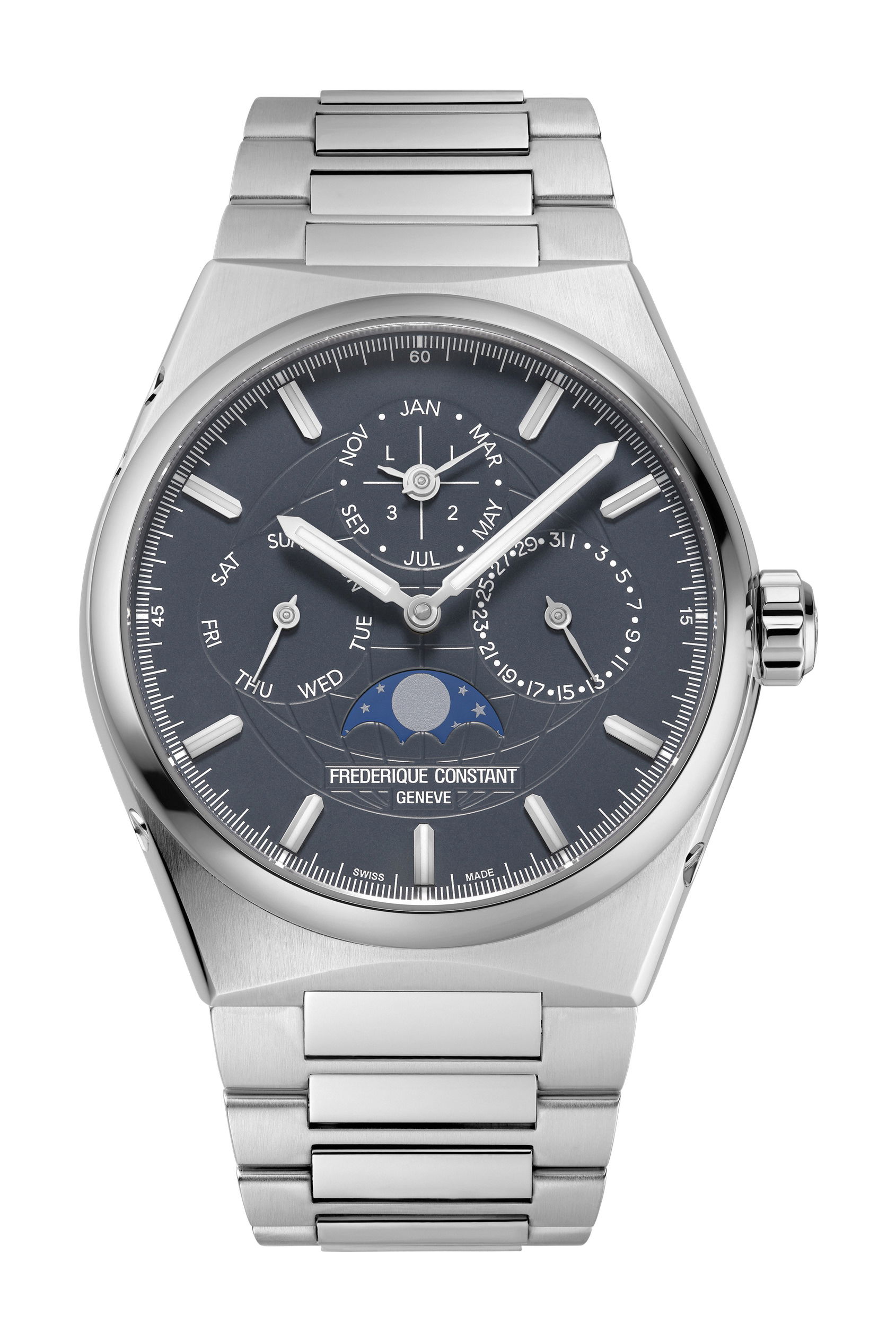 Frederique Constant Highlife Perpetual Calendar Manufacture luxury timepiece - detailed view