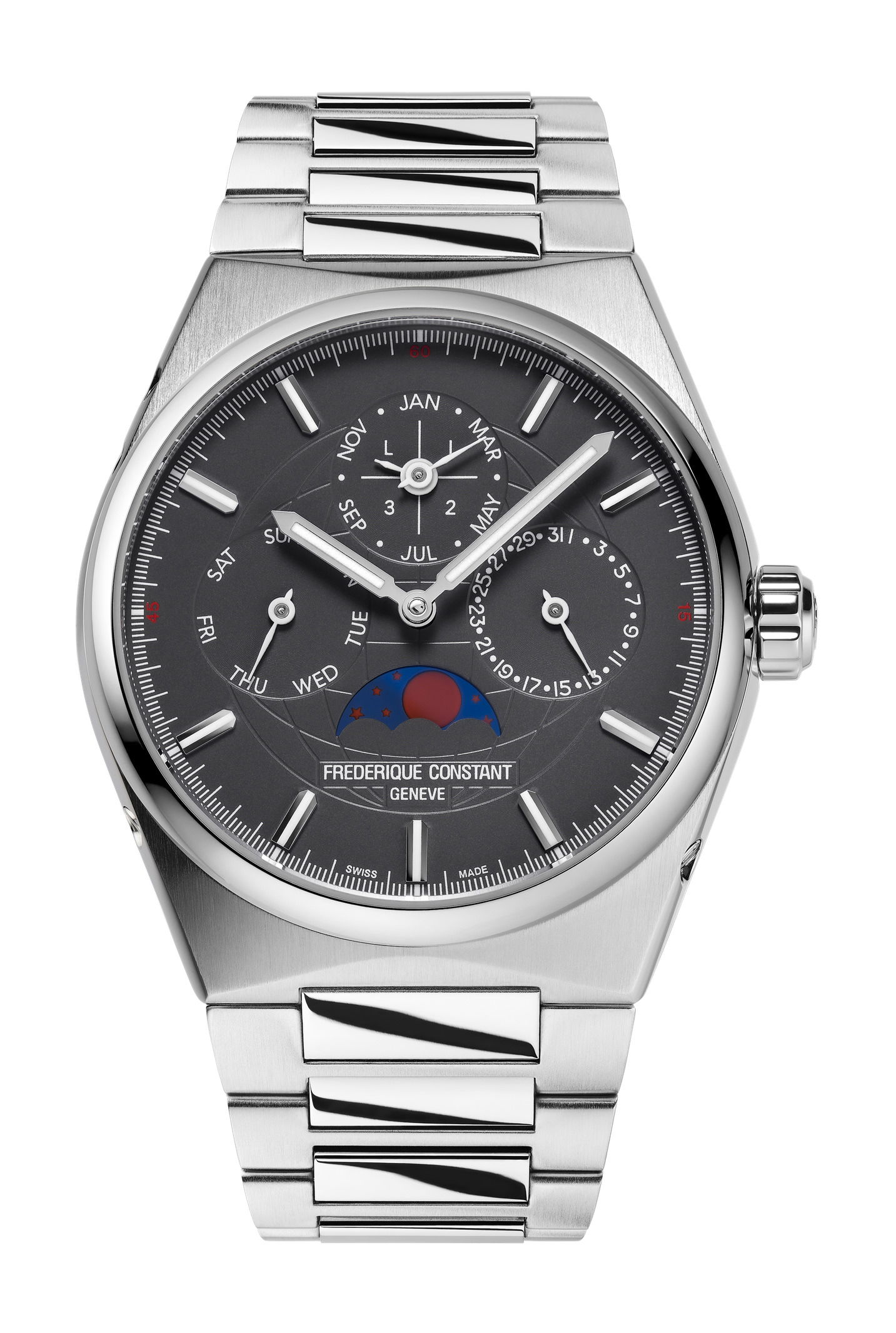 Frederique Constant Highlife Perpetual Calendar Manufacture luxury timepiece - detailed view