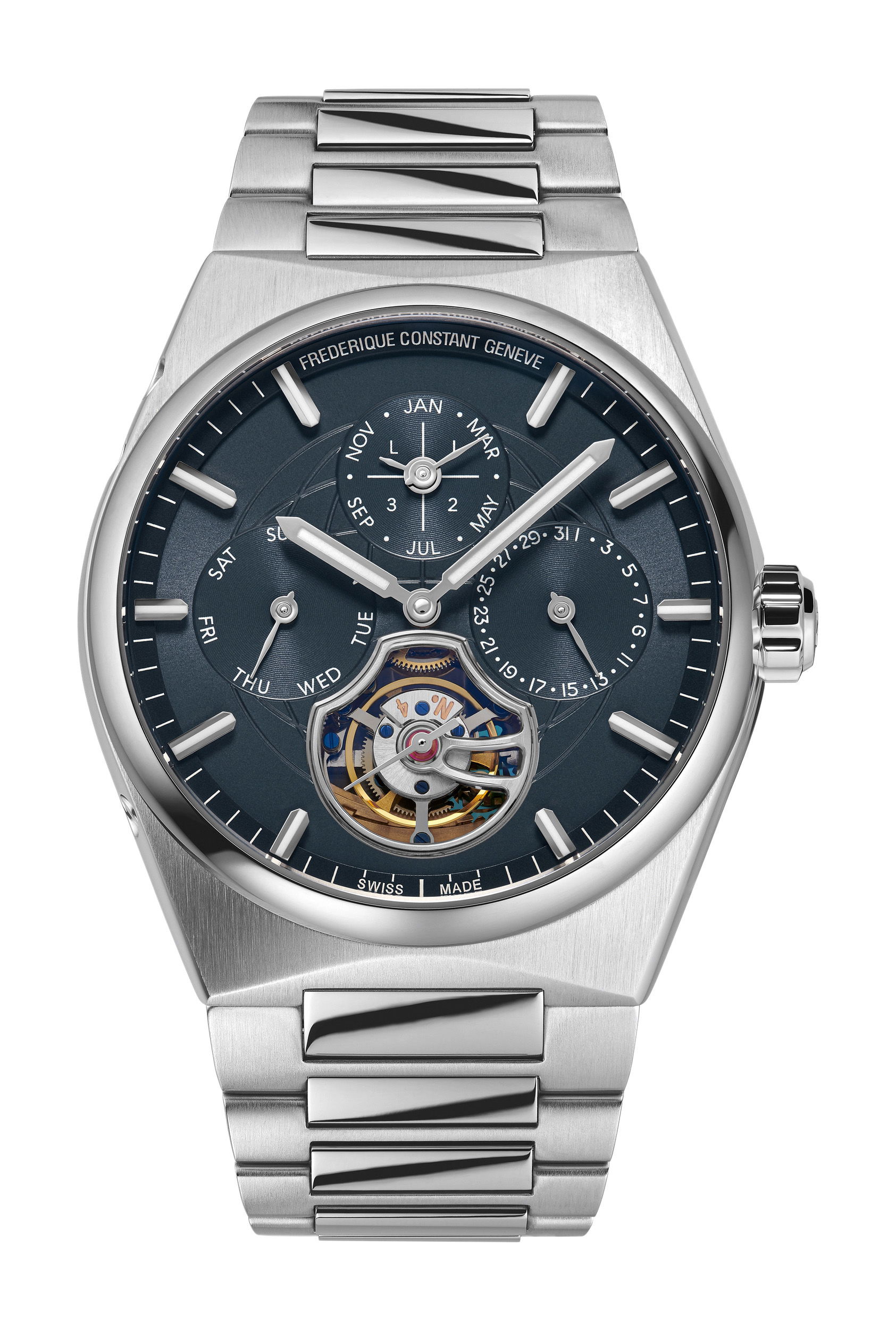Frederique Constant Highlife Tourbillon Perpetual Calendar Manufacture luxury timepiece - detailed view