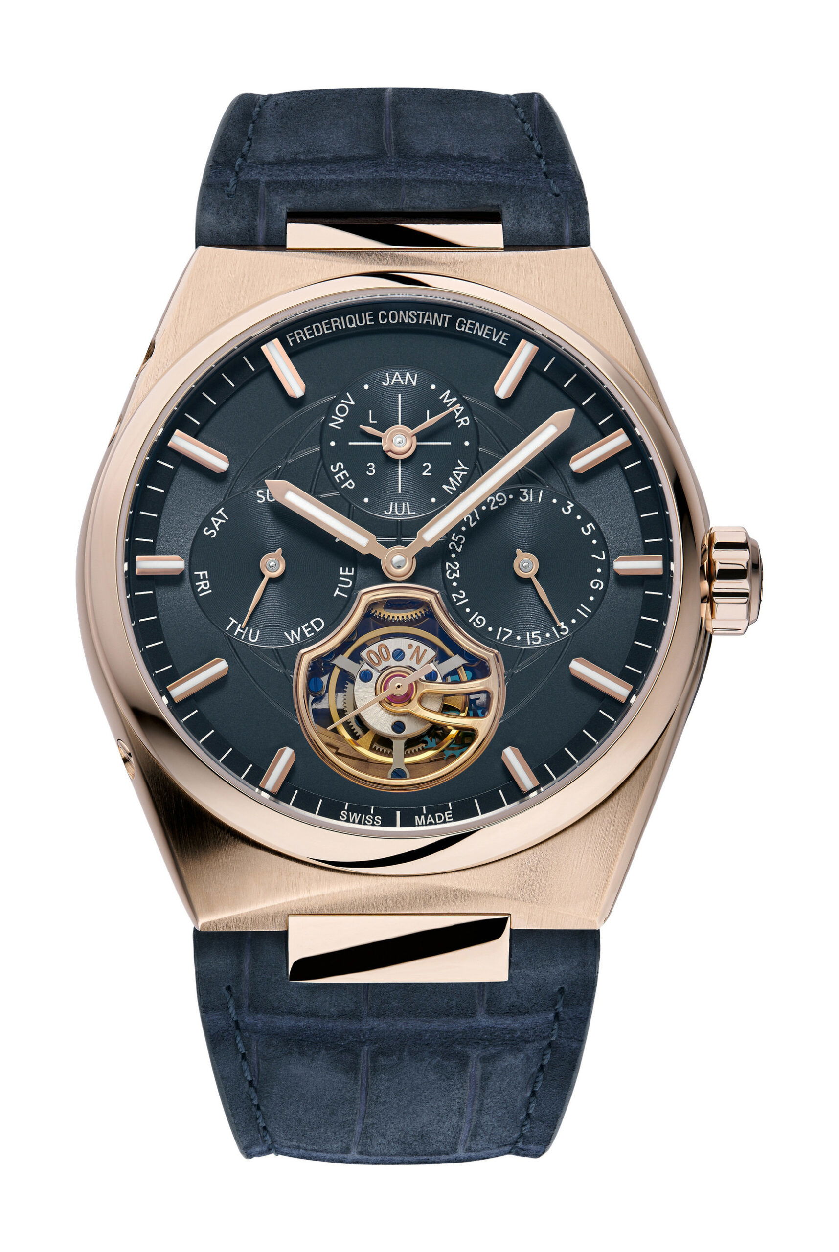 Frederique Constant Highlife Tourbillon Perpetual Calendar Manufacture luxury timepiece - detailed view
