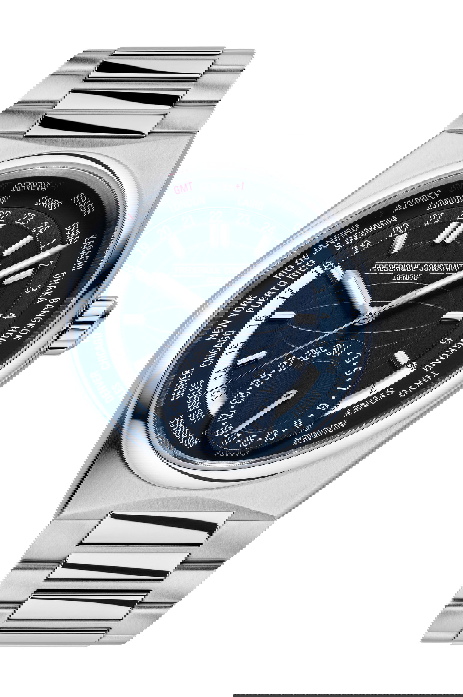 Frederique Constant Highlife Worldtimer Manufacture luxury timepiece - detailed view
