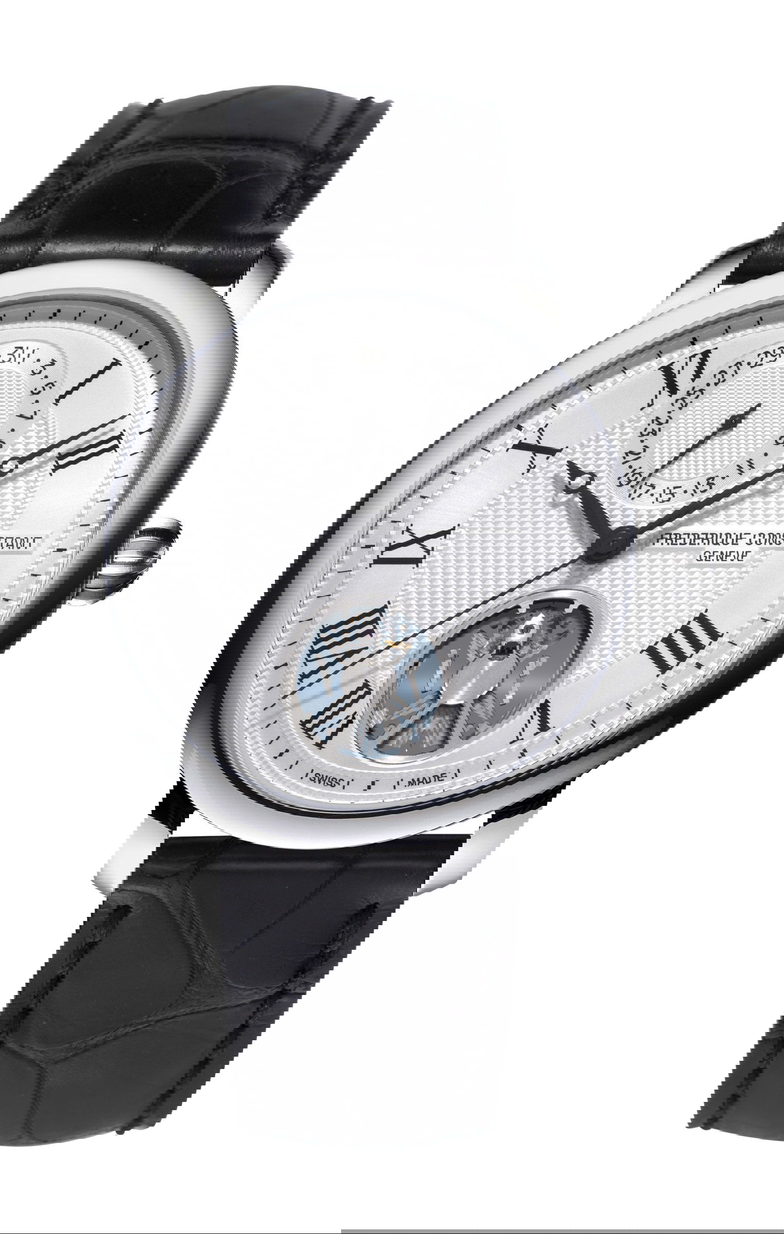Frederique Constant Slimline Monolithic Manufacture luxury timepiece - detailed view