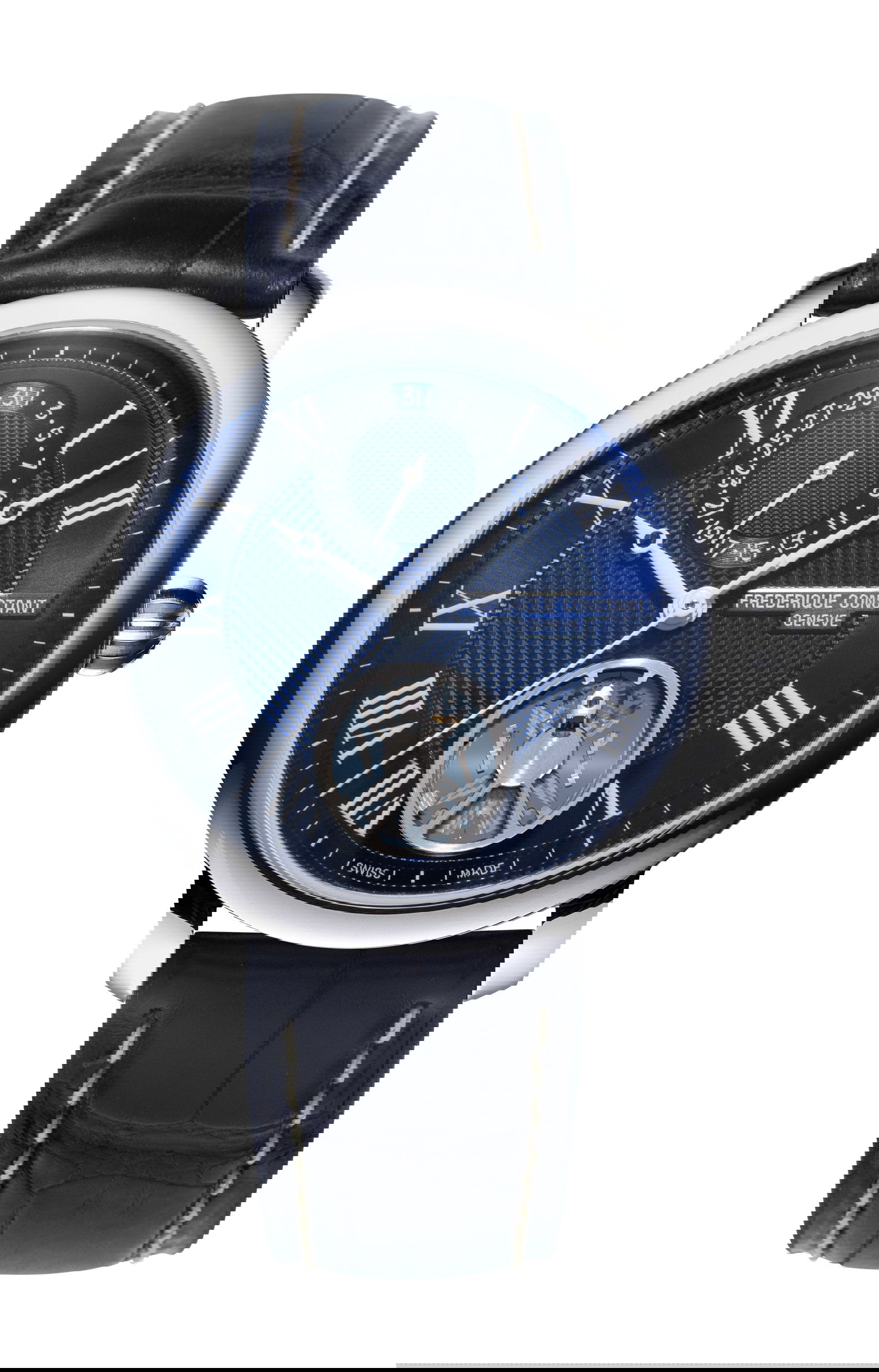Frederique Constant Slimline Monolithic Manufacture luxury timepiece - detailed view