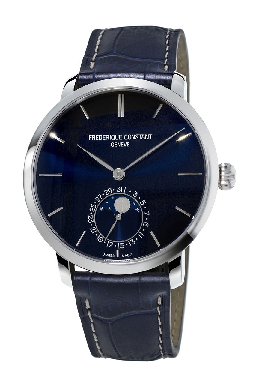 Frederique Constant Slimline Moonphase Manufacture luxury timepiece - detailed view