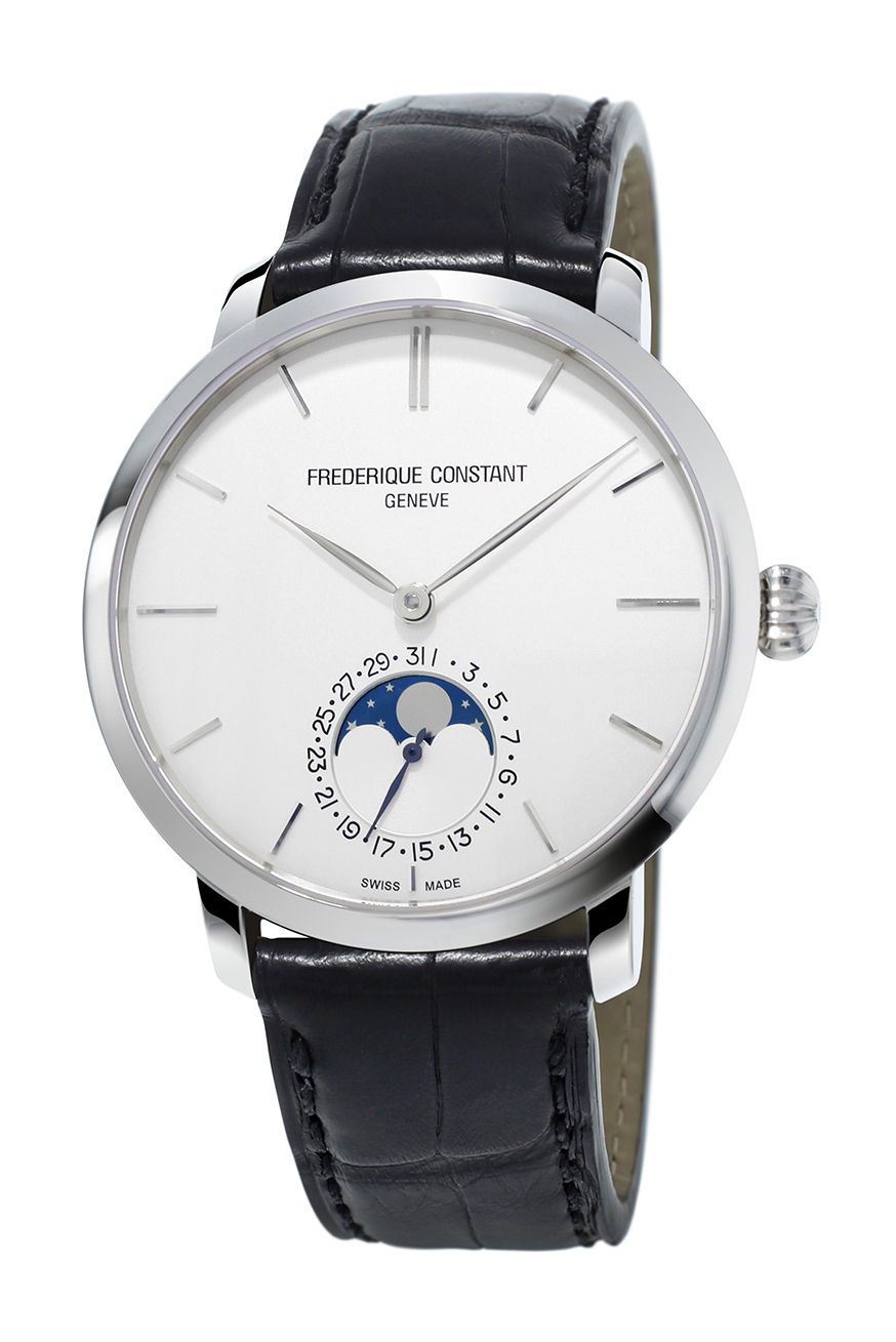 Frederique Constant Slimline Moonphase Manufacture luxury timepiece - detailed view
