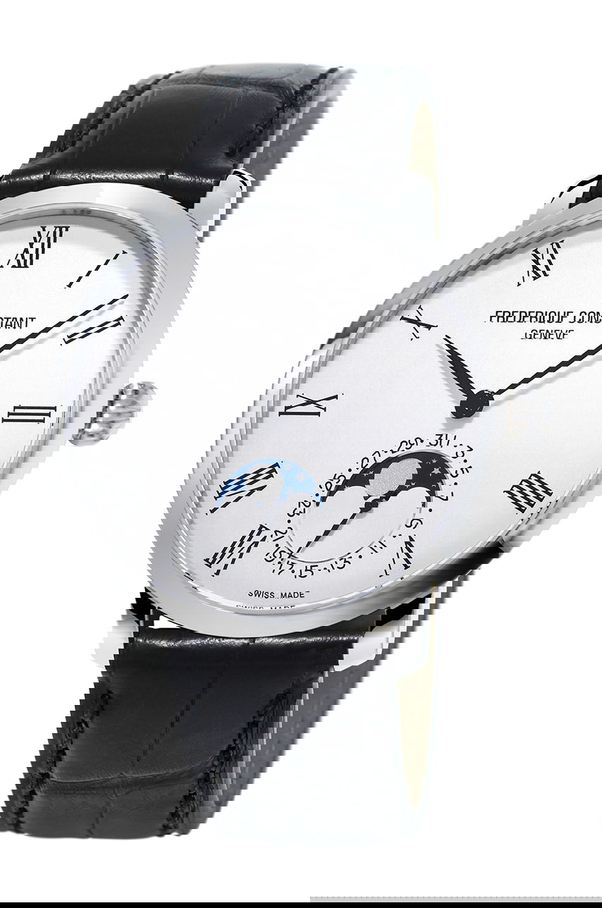Frederique Constant SLIMLINE MOONPHASE luxury timepiece - detailed view