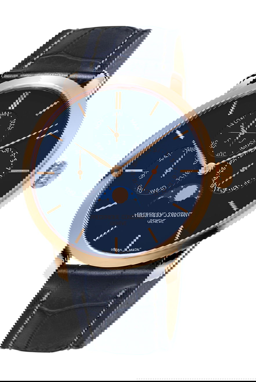Frederique Constant Slimline Perpetual Calendar Manufacture luxury timepiece - detailed view