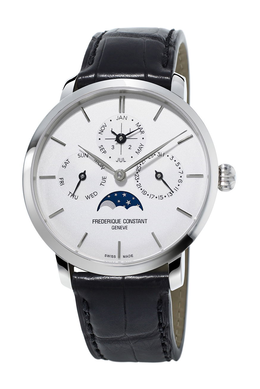 Frederique Constant Slimline Perpetual Calendar Manufacture luxury timepiece - detailed view