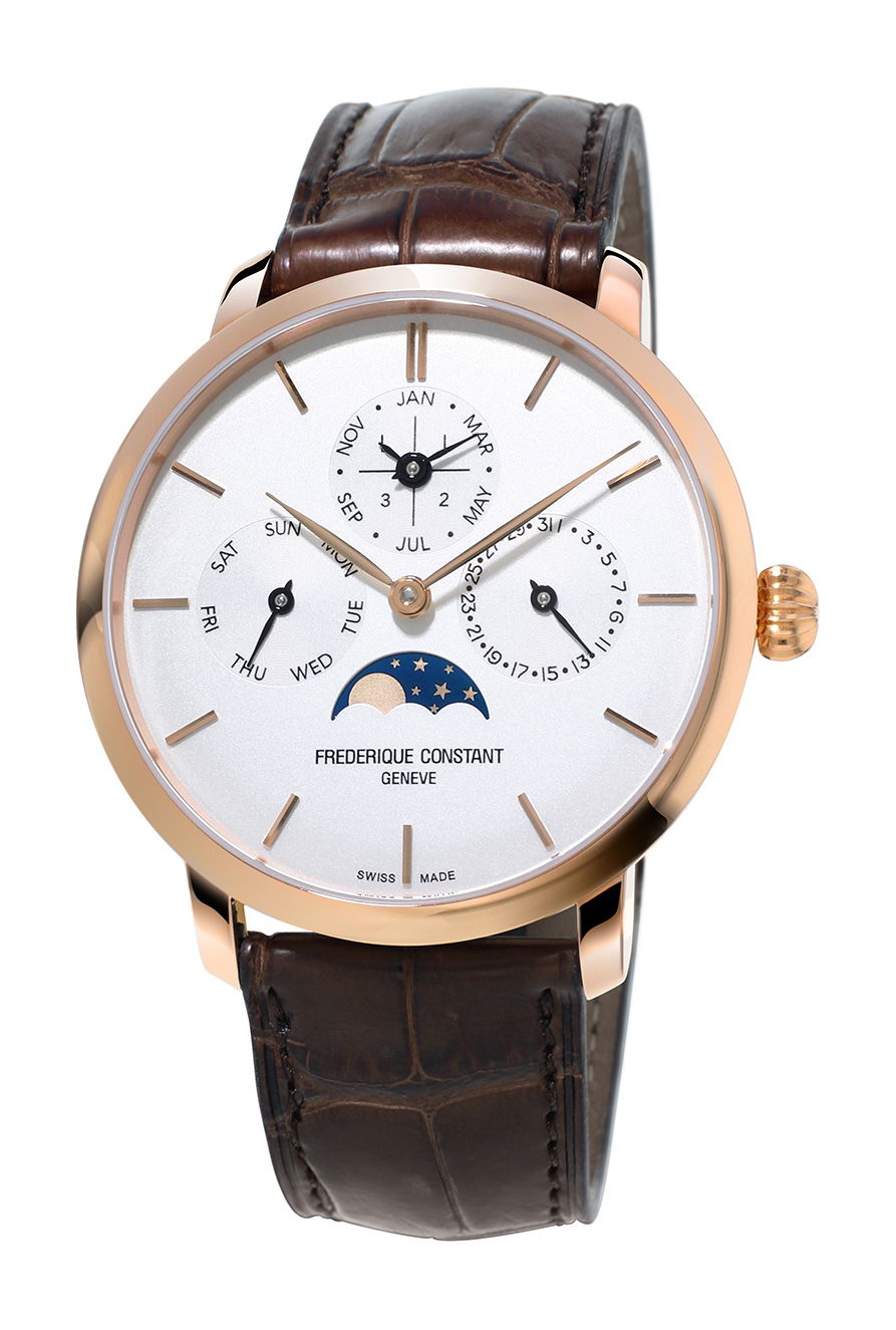 Frederique Constant Slimline Perpetual Calendar Manufacture luxury timepiece - detailed view