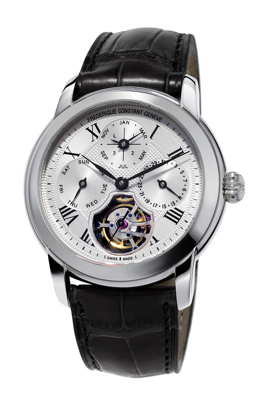 Frederique Constant Classic Tourbillon Perpetual Calendar Manufacture luxury timepiece - detailed view