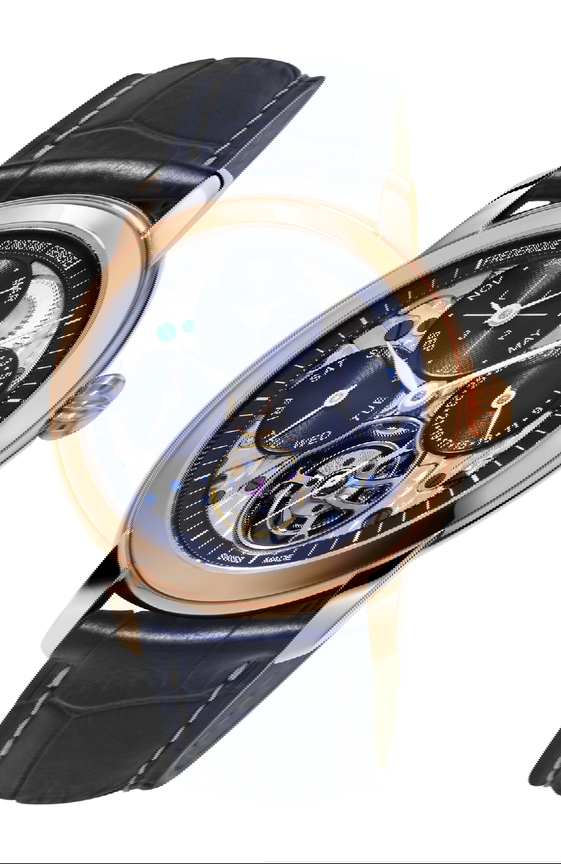 Frederique Constant Tourbillon Perpetual calendar Manufacture luxury timepiece - detailed view
