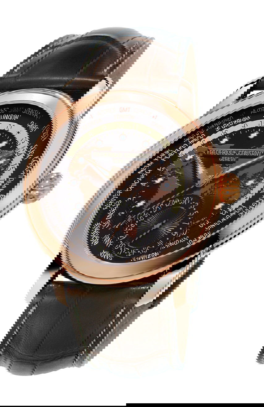 Frederique Constant WORLDTIMER luxury timepiece - detailed view