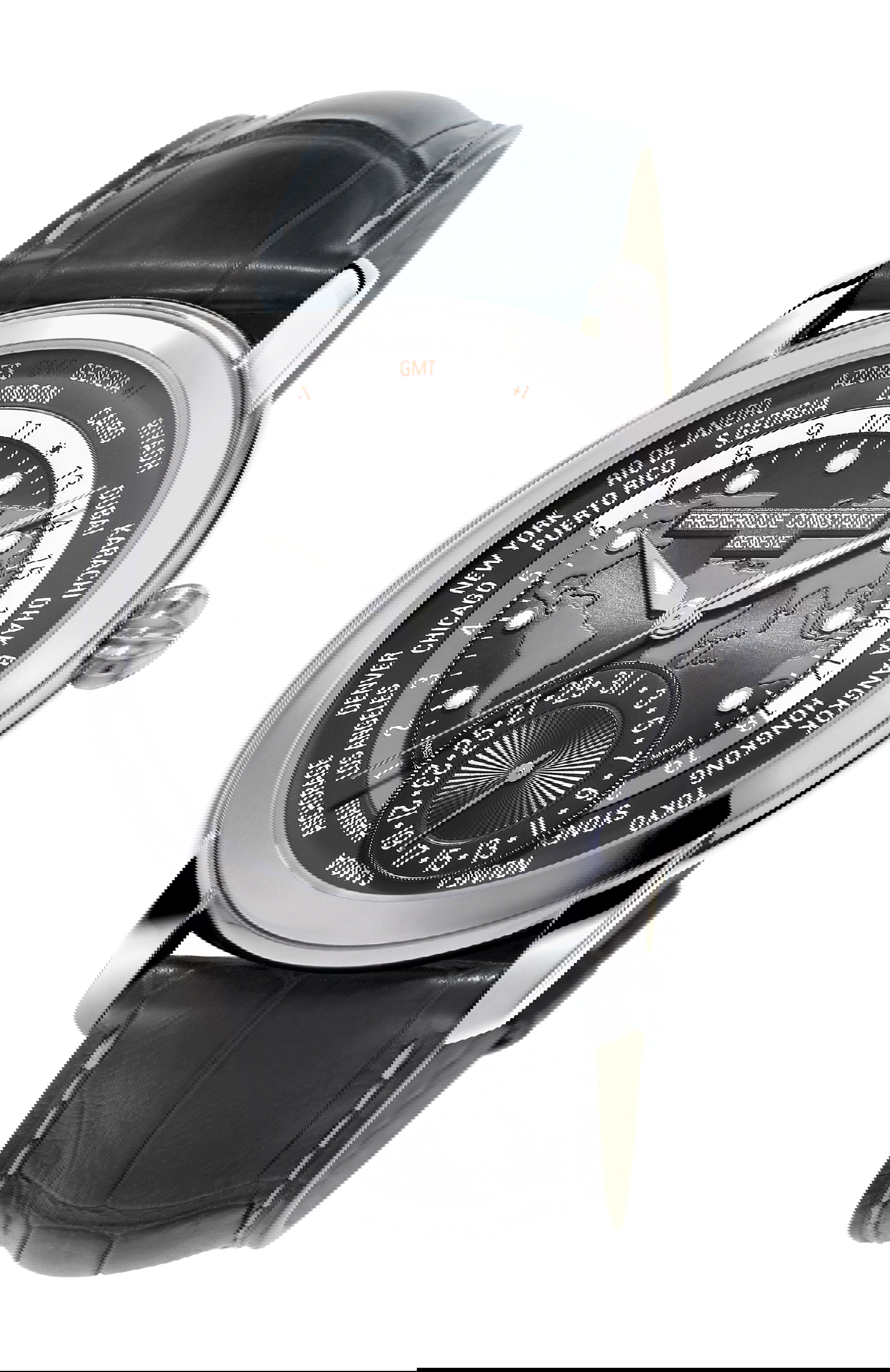 Frederique Constant Classic Worldtimer Manufacture luxury timepiece - detailed view