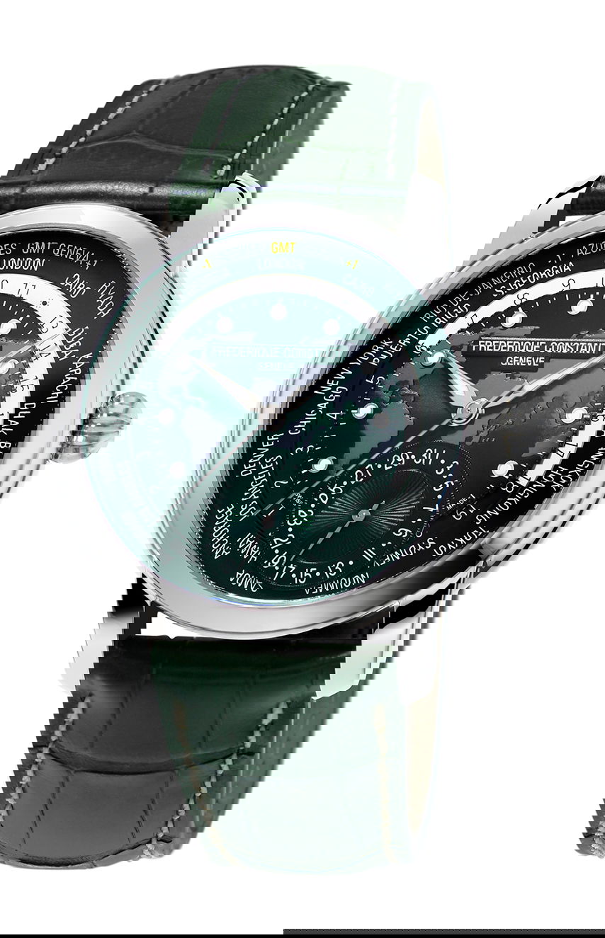 Frederique Constant WORLDTIMER luxury timepiece - detailed view