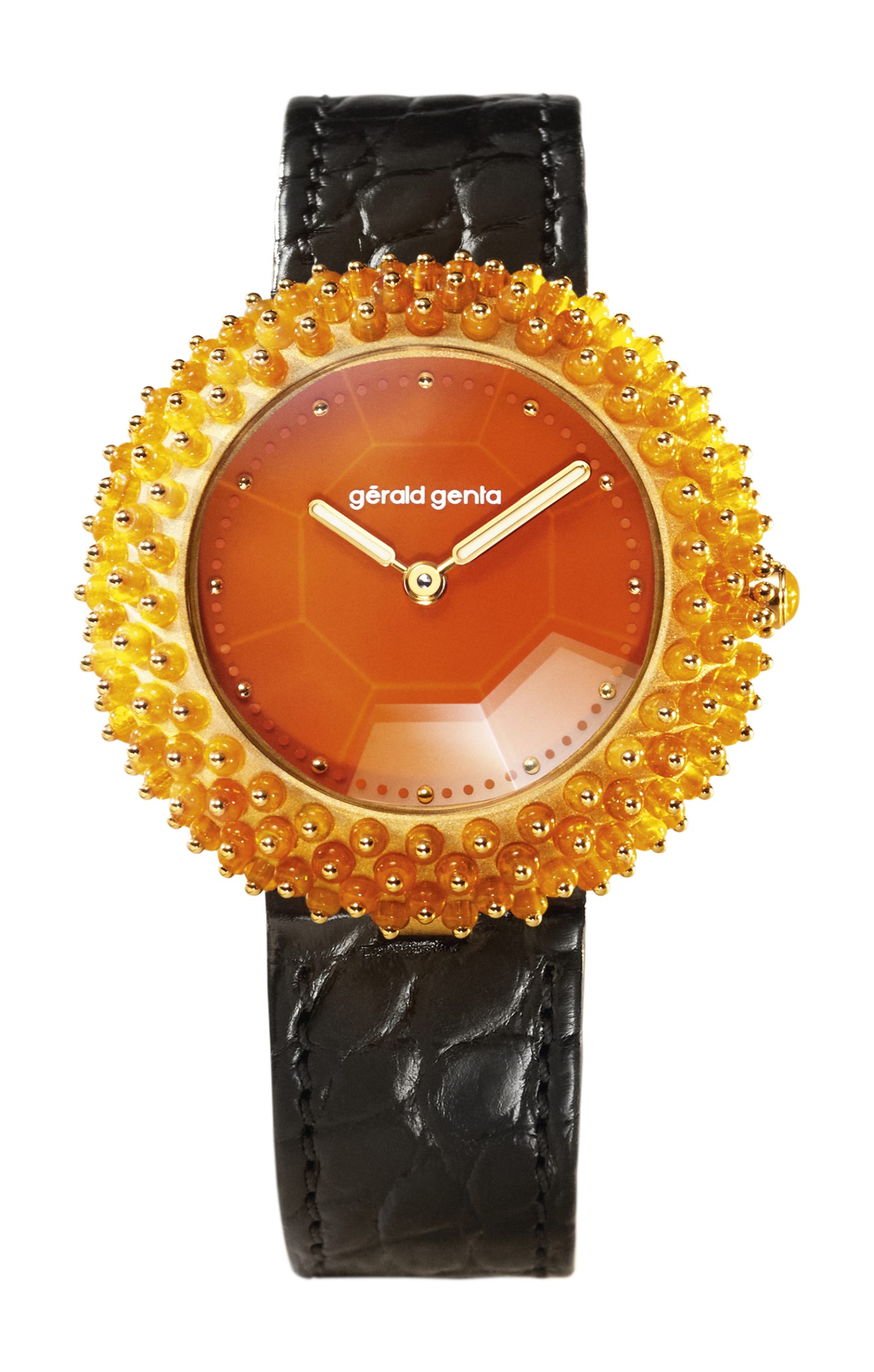 Gerald Genta Gentissima Oursin Fire Opal watch