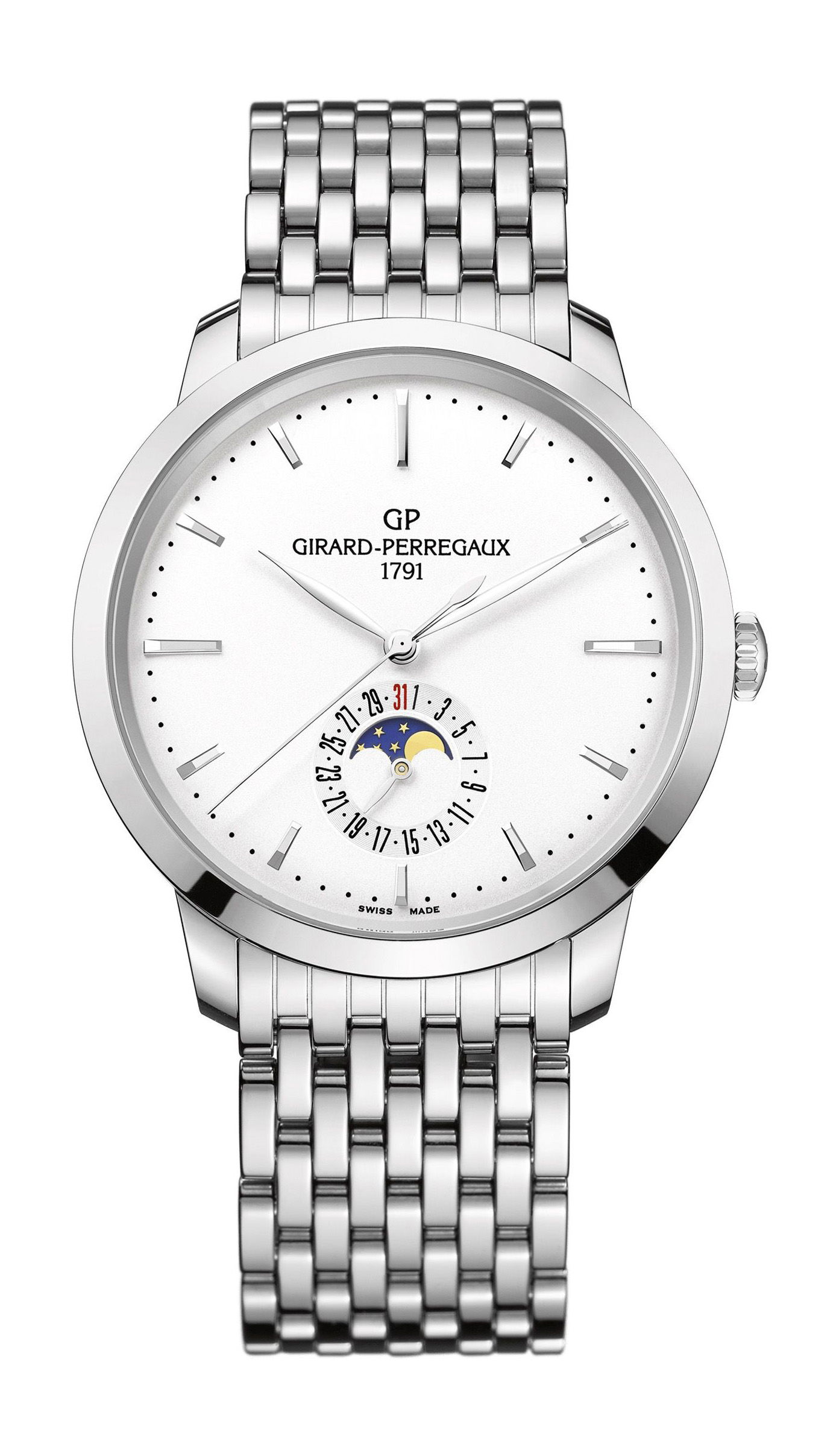 Girard-Perregaux 1966 Date And Moon Phases luxury timepiece - detailed view