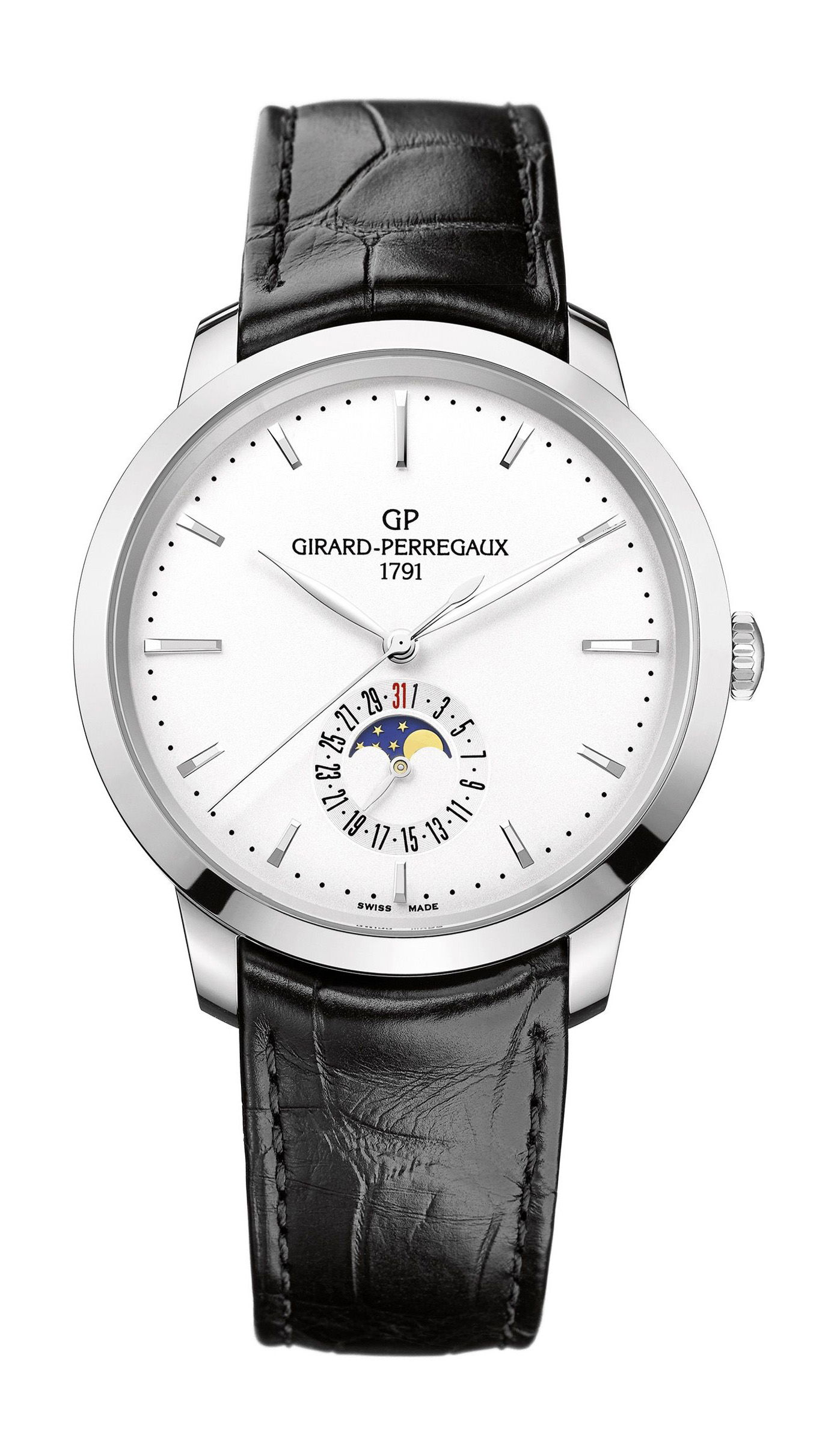 Girard-Perregaux 1966 Date And Moon Phases luxury timepiece - detailed view