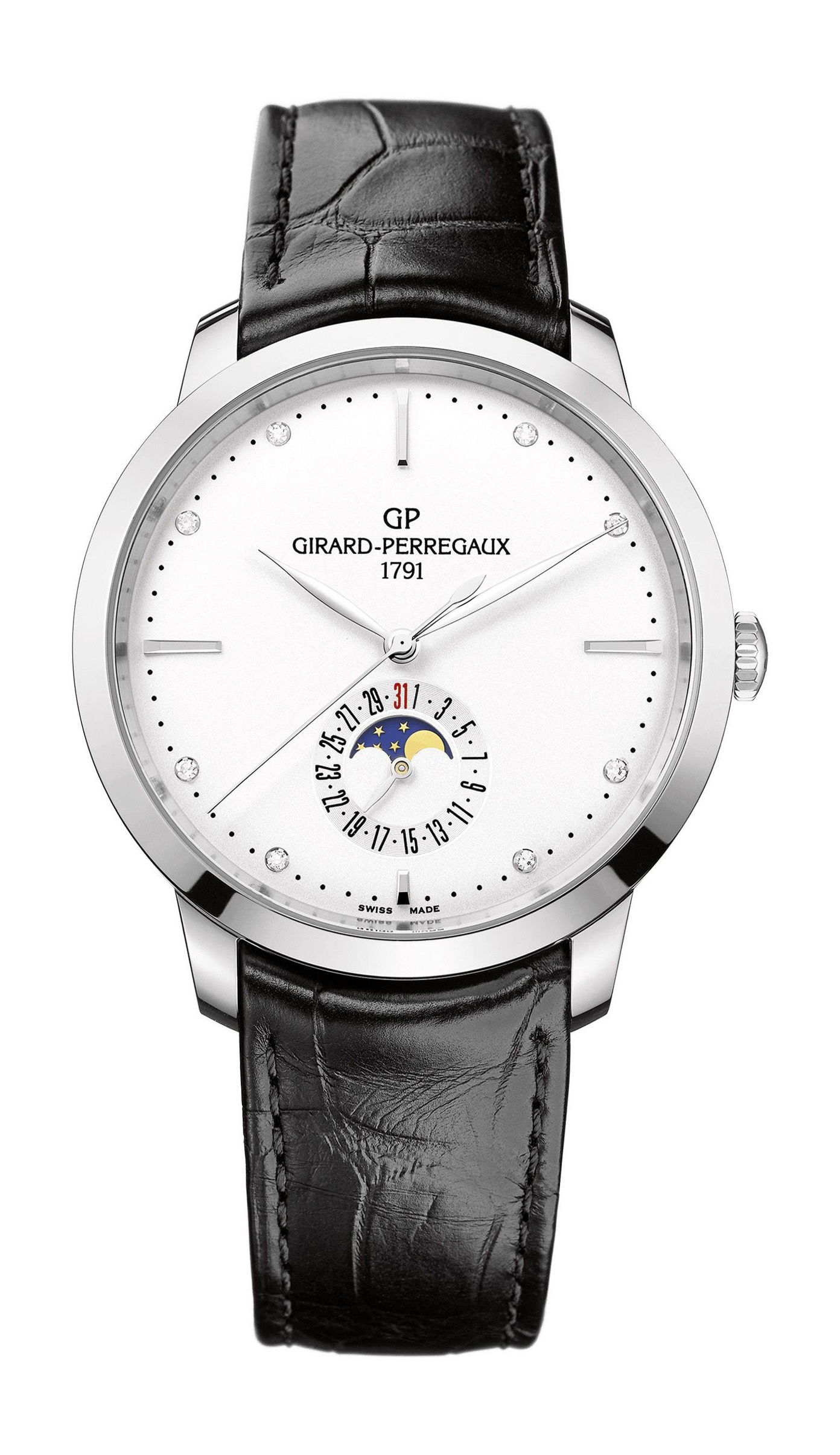 Girard-Perregaux 1966 Date And Moon Phases luxury timepiece - detailed view