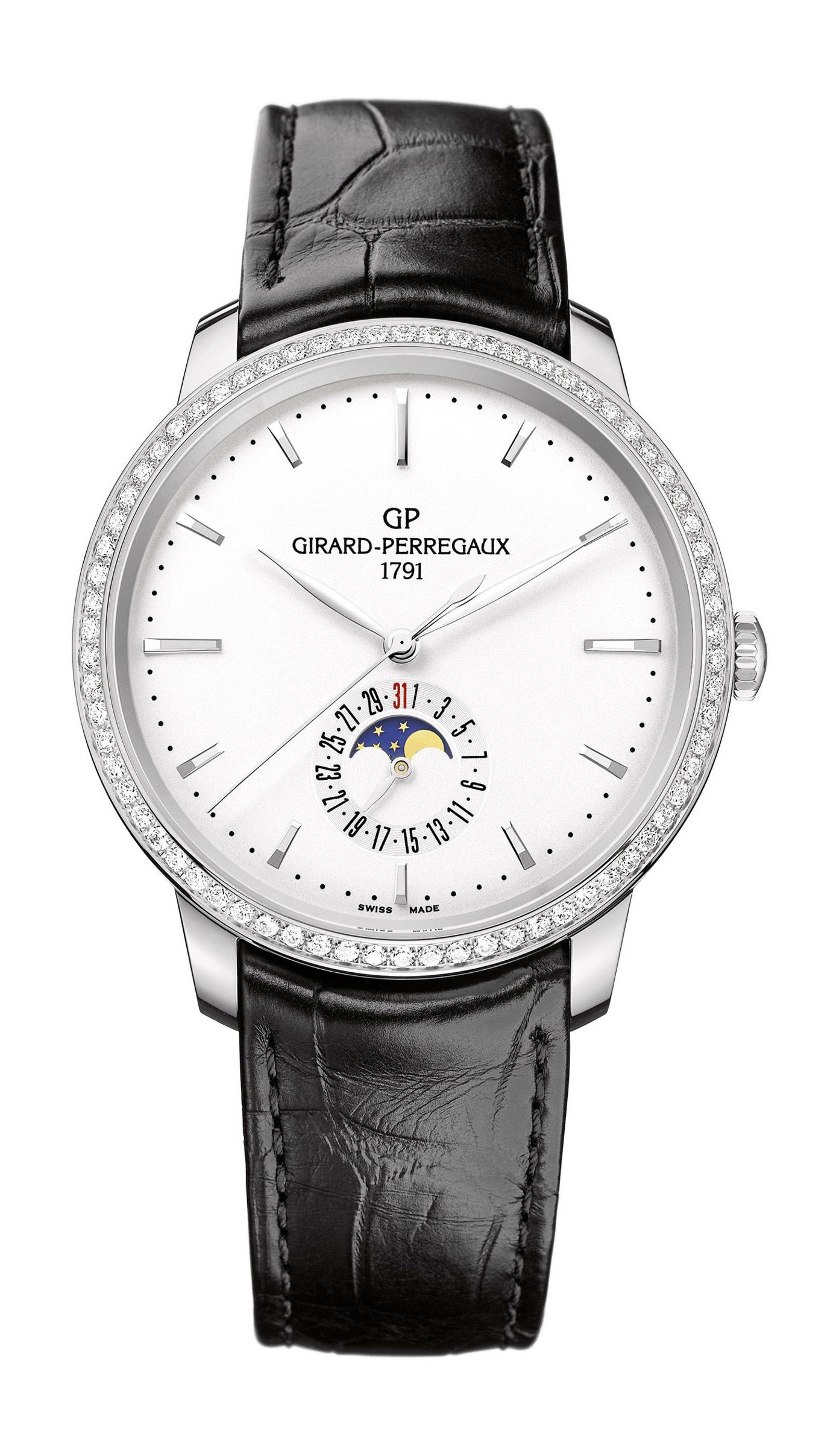 Girard-Perregaux 1966 Date And Moon Phases luxury timepiece - detailed view