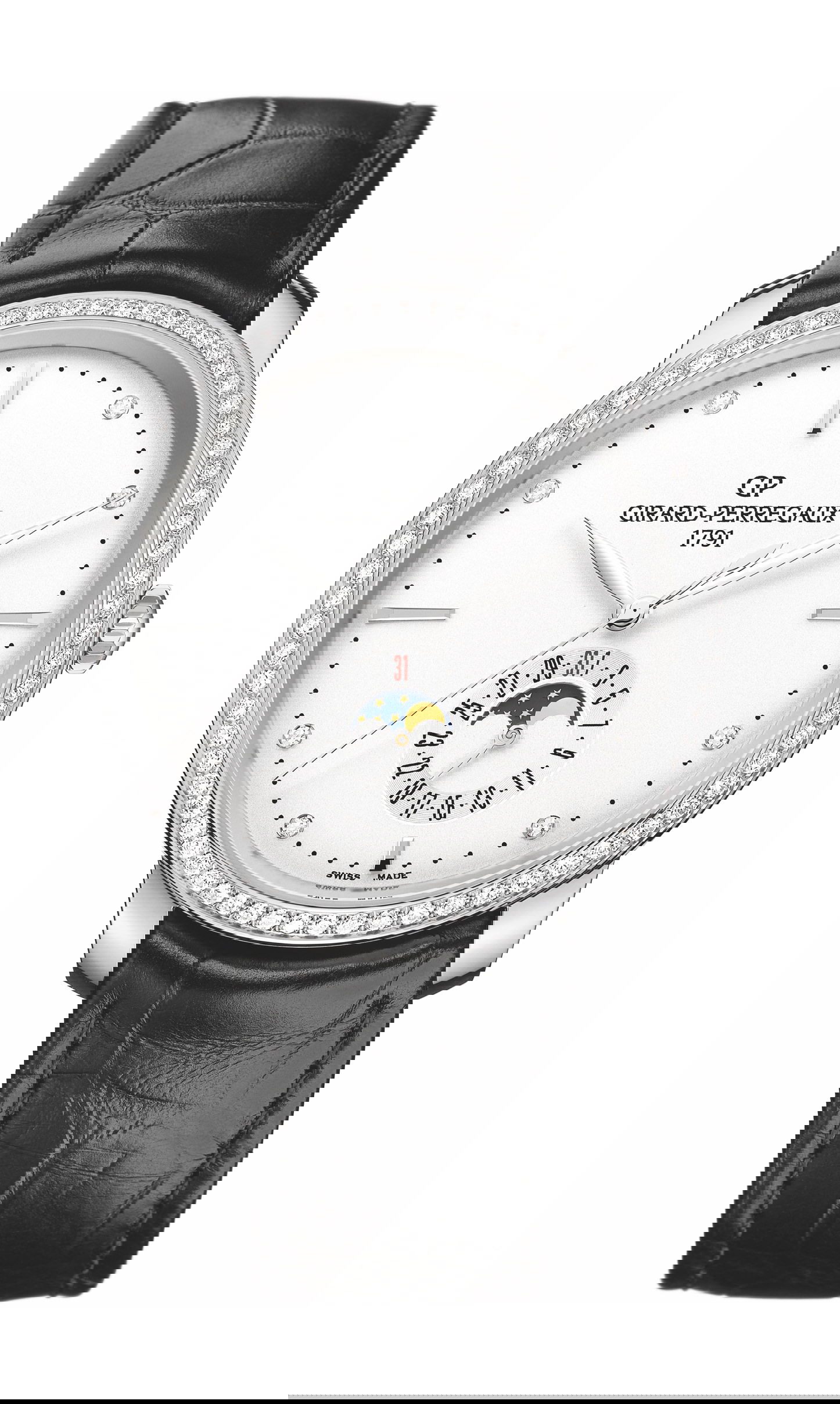 Girard-Perregaux 1966 Date and Moon Phases luxury timepiece - detailed view