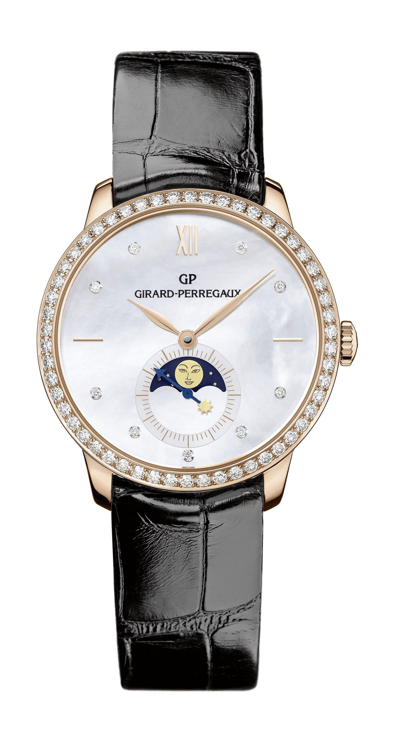 Girard-Perregaux 1966 Moon Phases luxury timepiece - detailed view