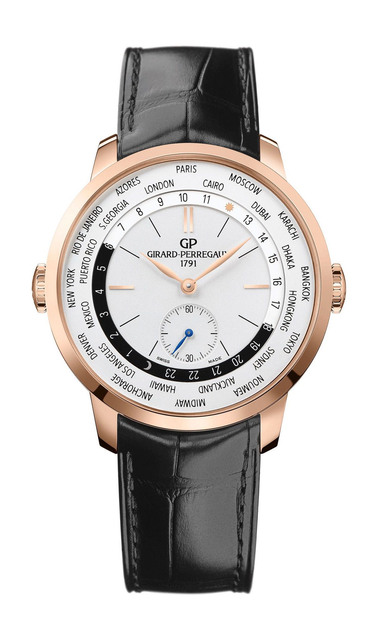 Girard-Perregaux 1966 WW.TC luxury timepiece - detailed view